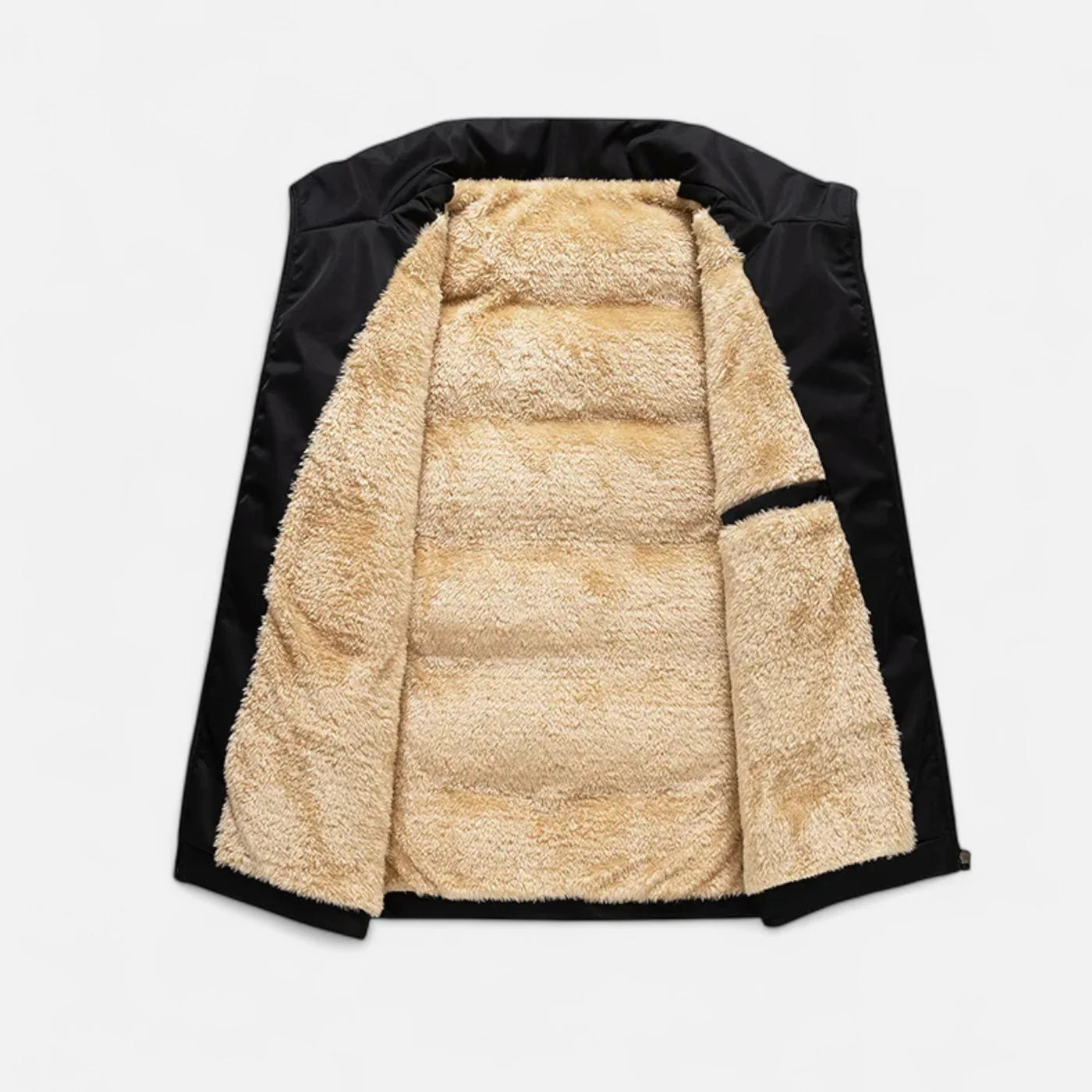 Gilet d’hiver en laine d’agneau pour homme