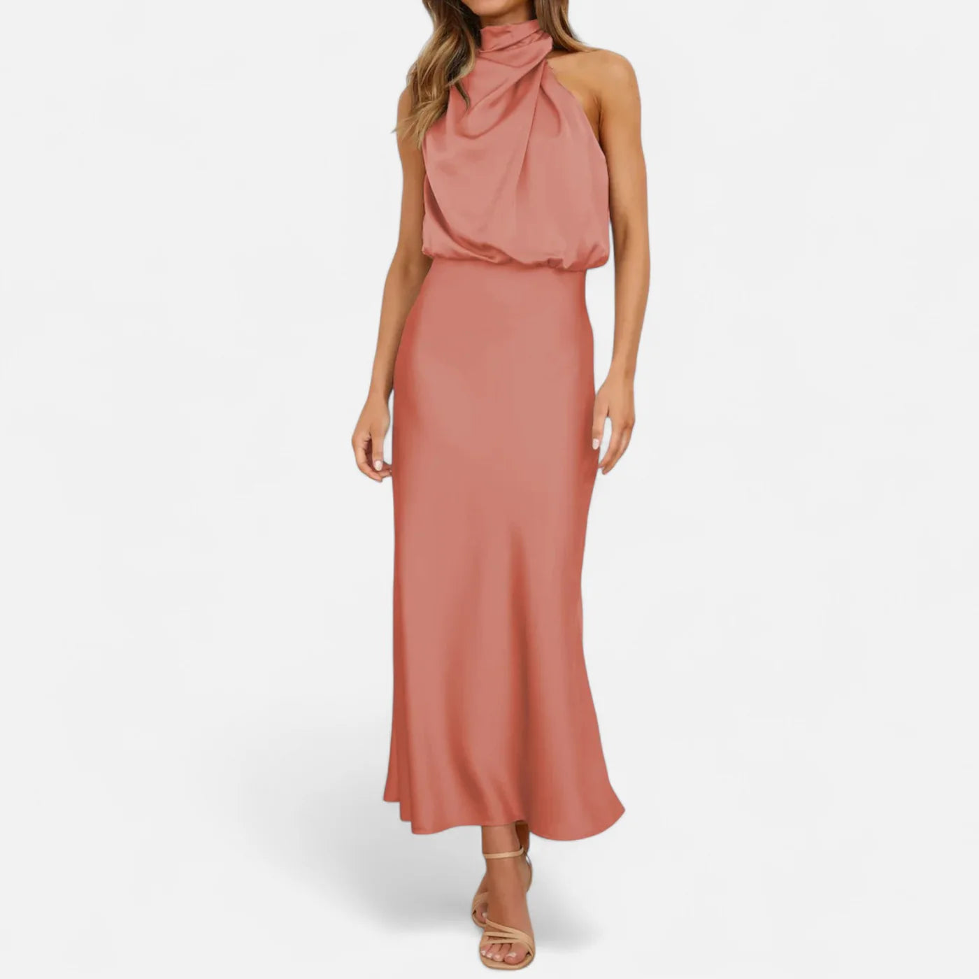 Robe longue en satin femme – elégance fluide et intemporelle
