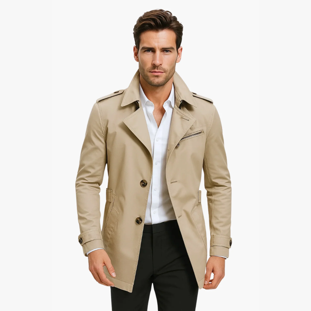 Trench homme classique et raffiné