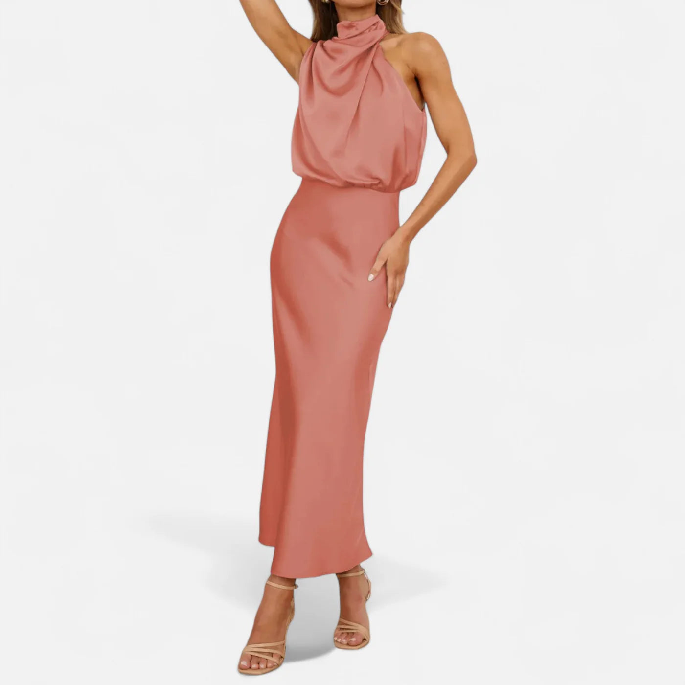 Robe longue en satin femme – elégance fluide et intemporelle