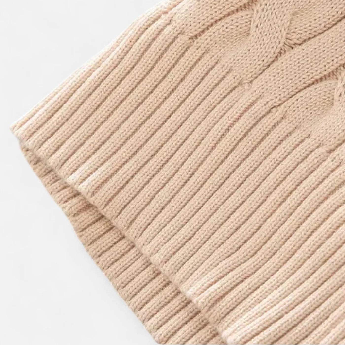 Pull à col roulé zippé en maille épaisse pour homme