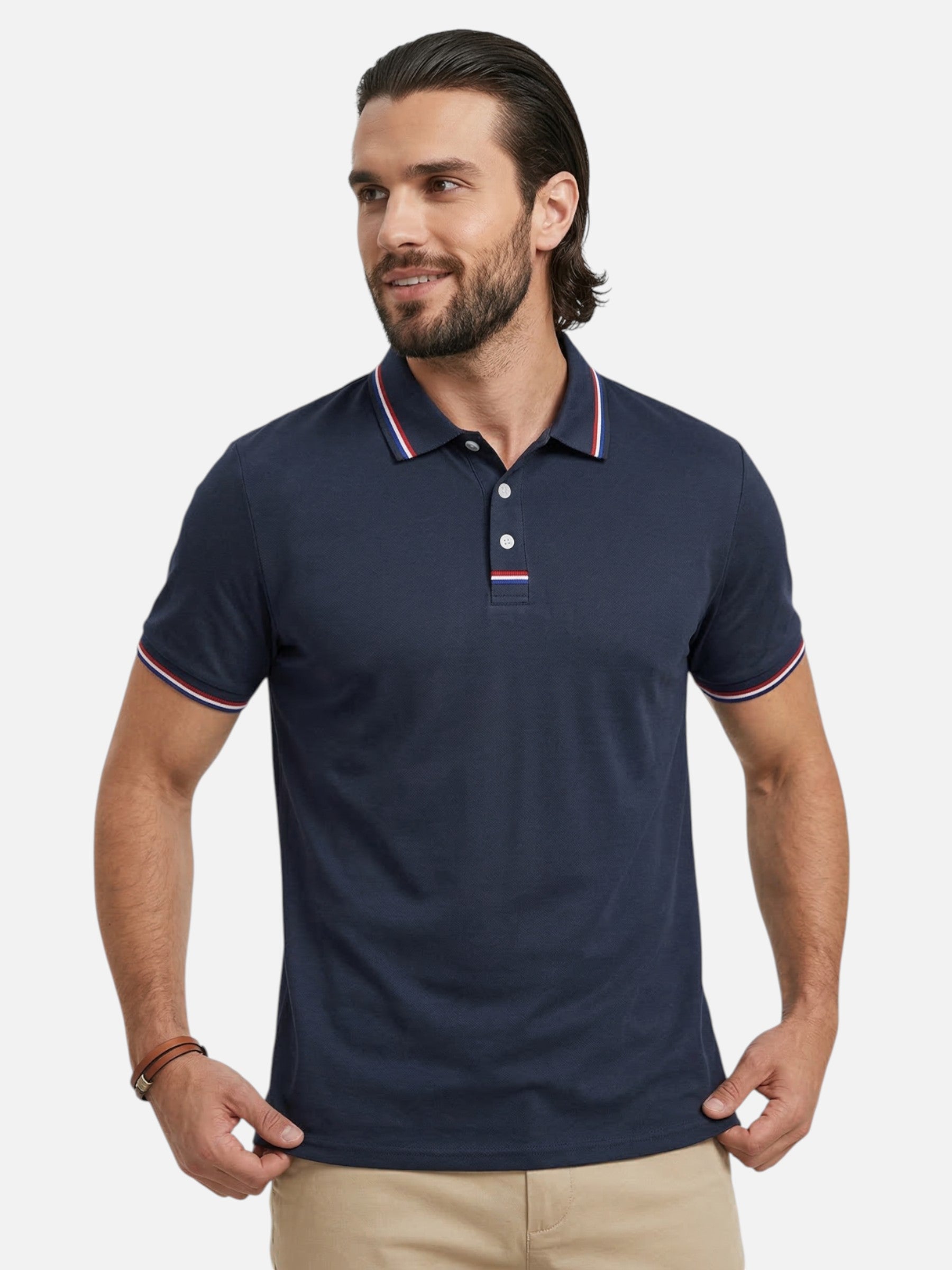 Men's short-sleeve elegant and comfortable polo