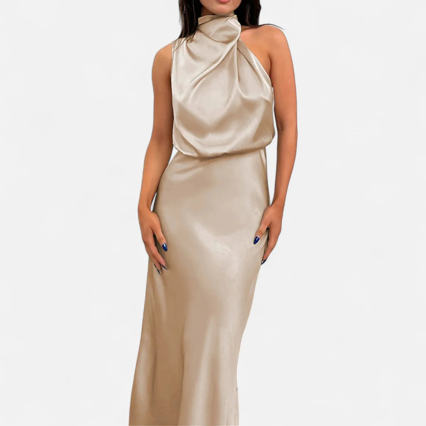 Robe longue en satin femme – elégance fluide et intemporelle