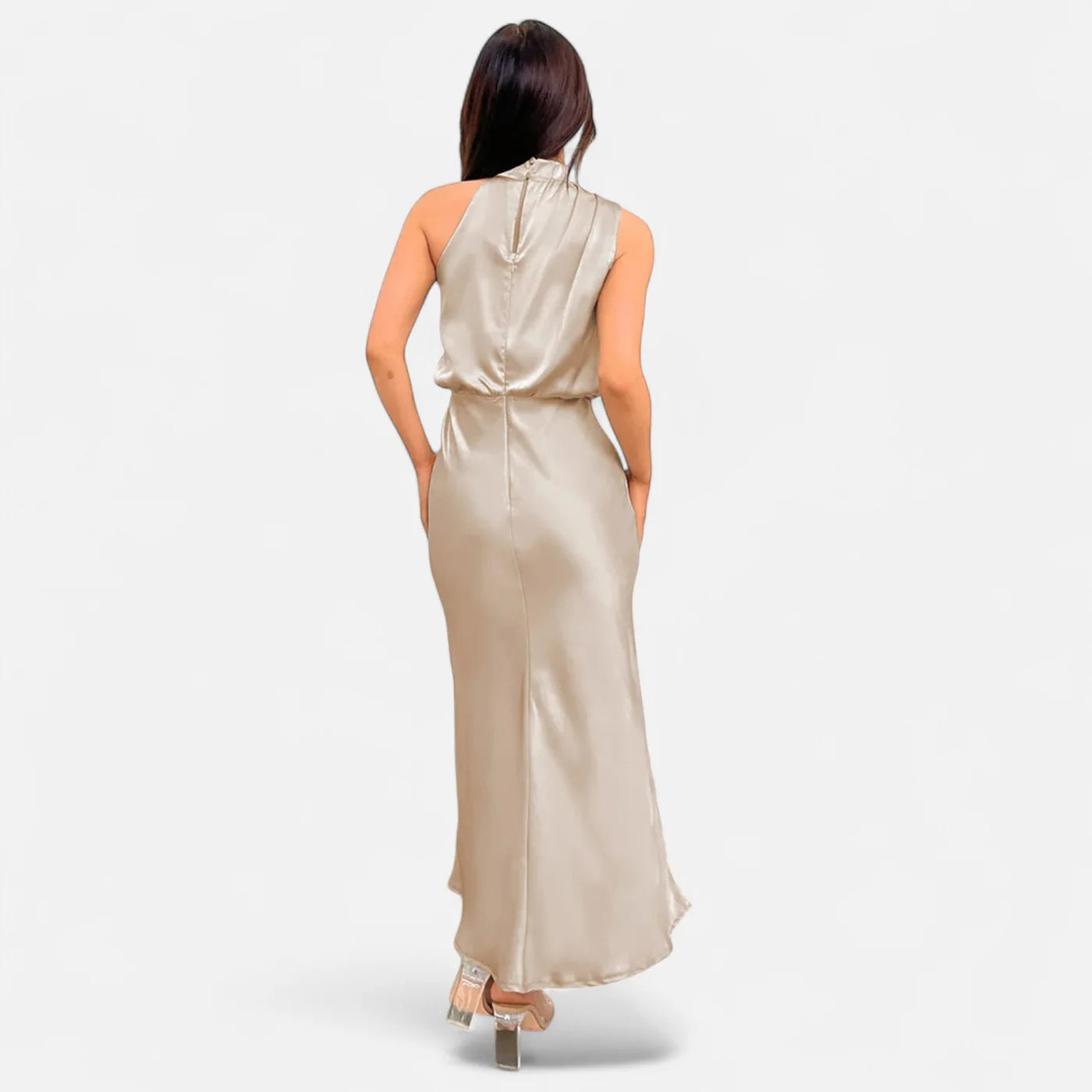 Robe longue en satin femme – elégance fluide et intemporelle
