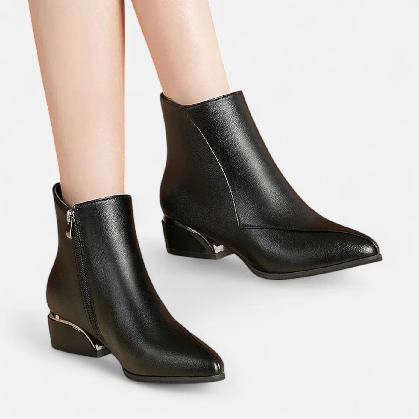 Bottines femme à talon bas élégantes