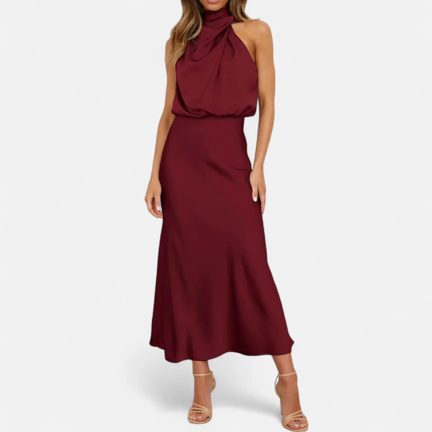 Robe longue en satin femme – elégance fluide et intemporelle