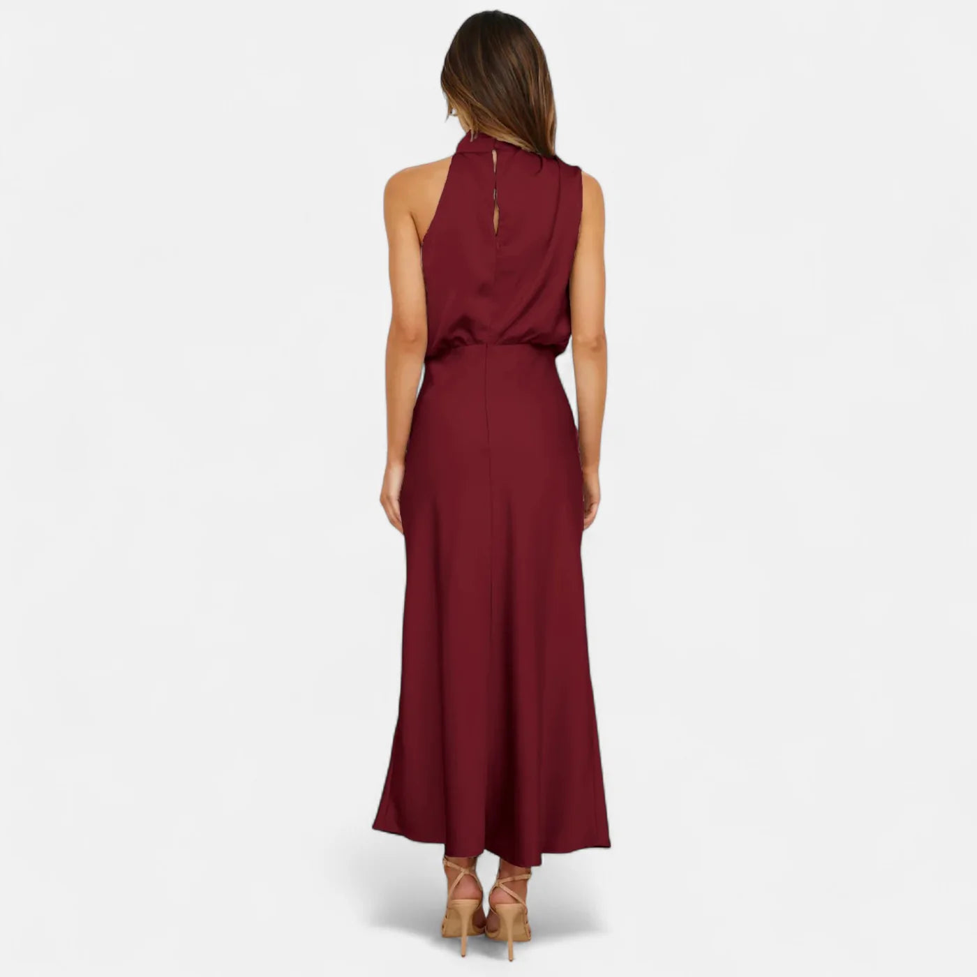 Robe longue en satin femme – elégance fluide et intemporelle