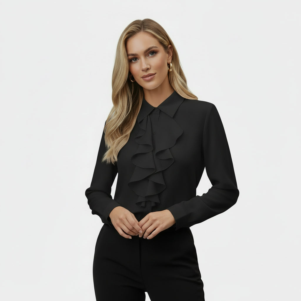 Blouse élégante à volants pour femme