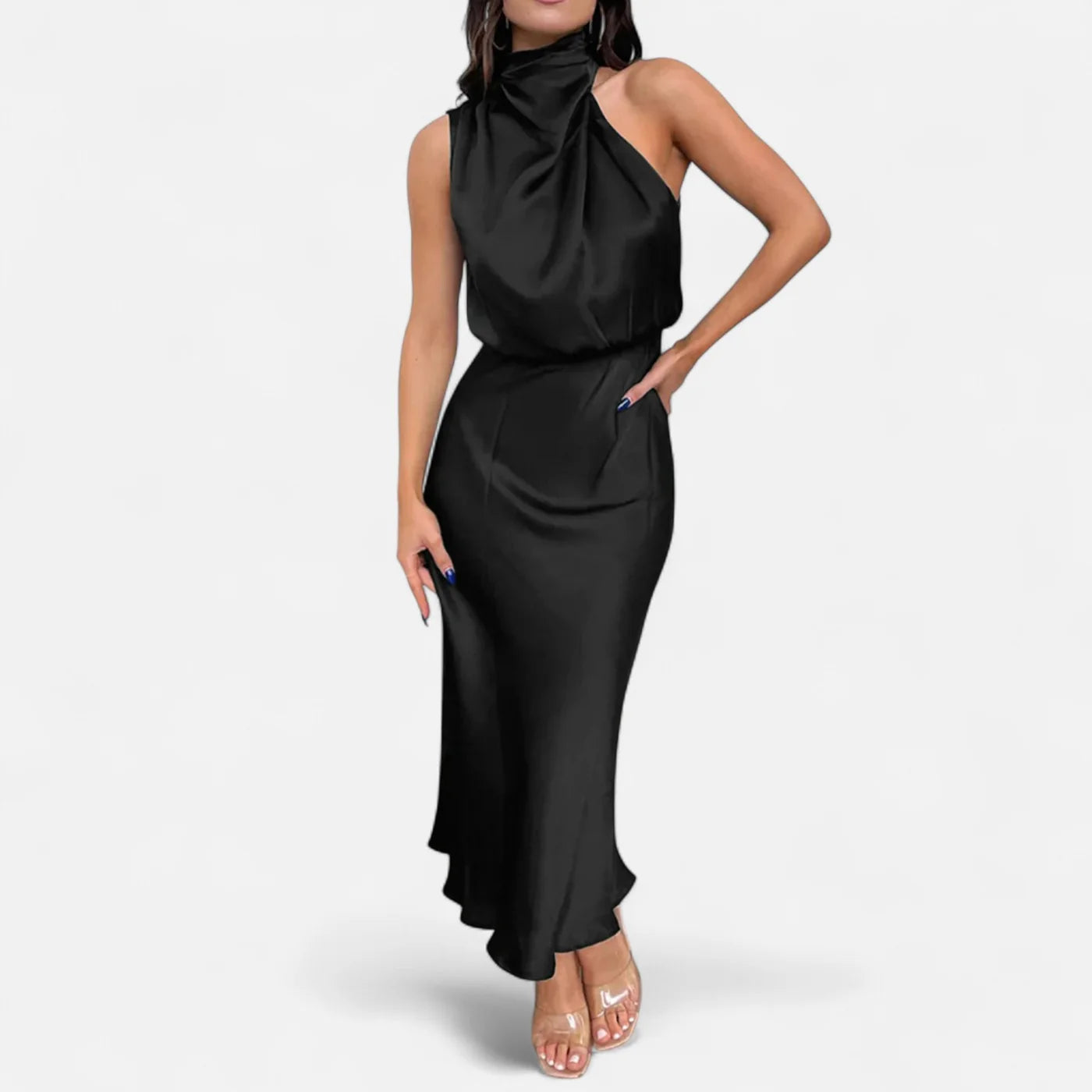 Robe longue en satin femme – elégance fluide et intemporelle