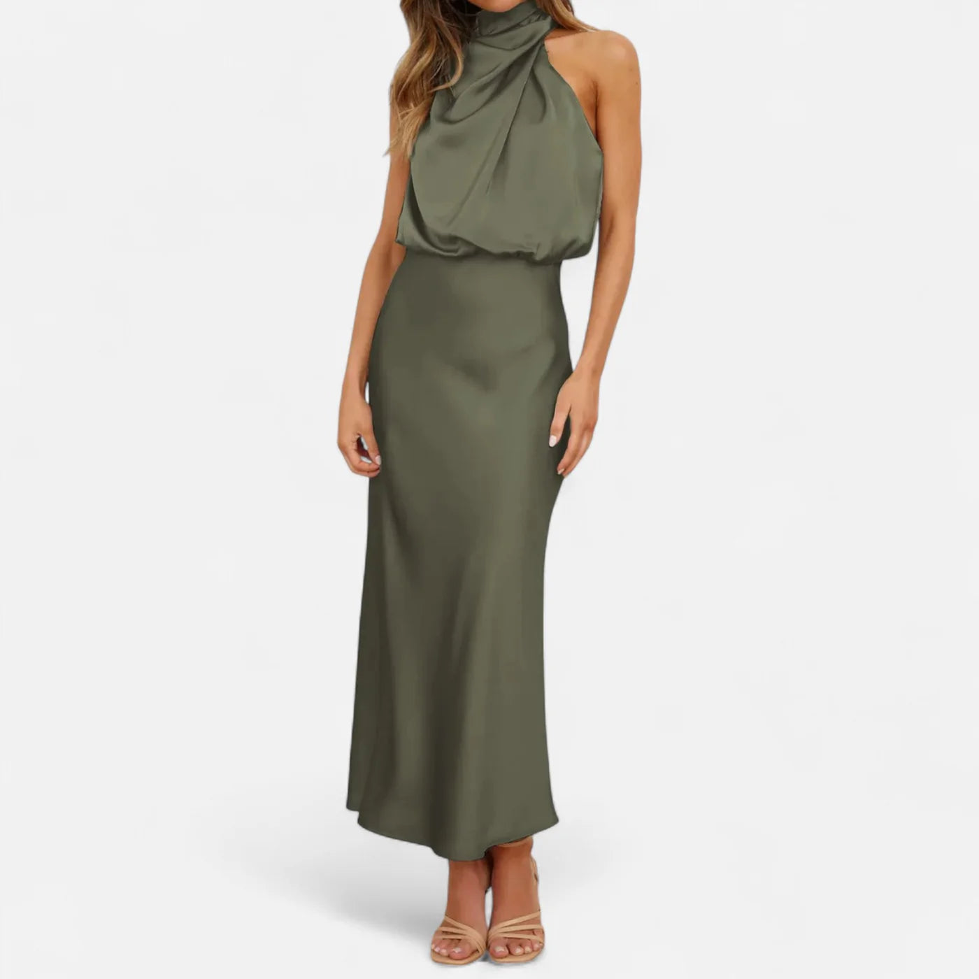 Robe longue en satin femme – elégance fluide et intemporelle