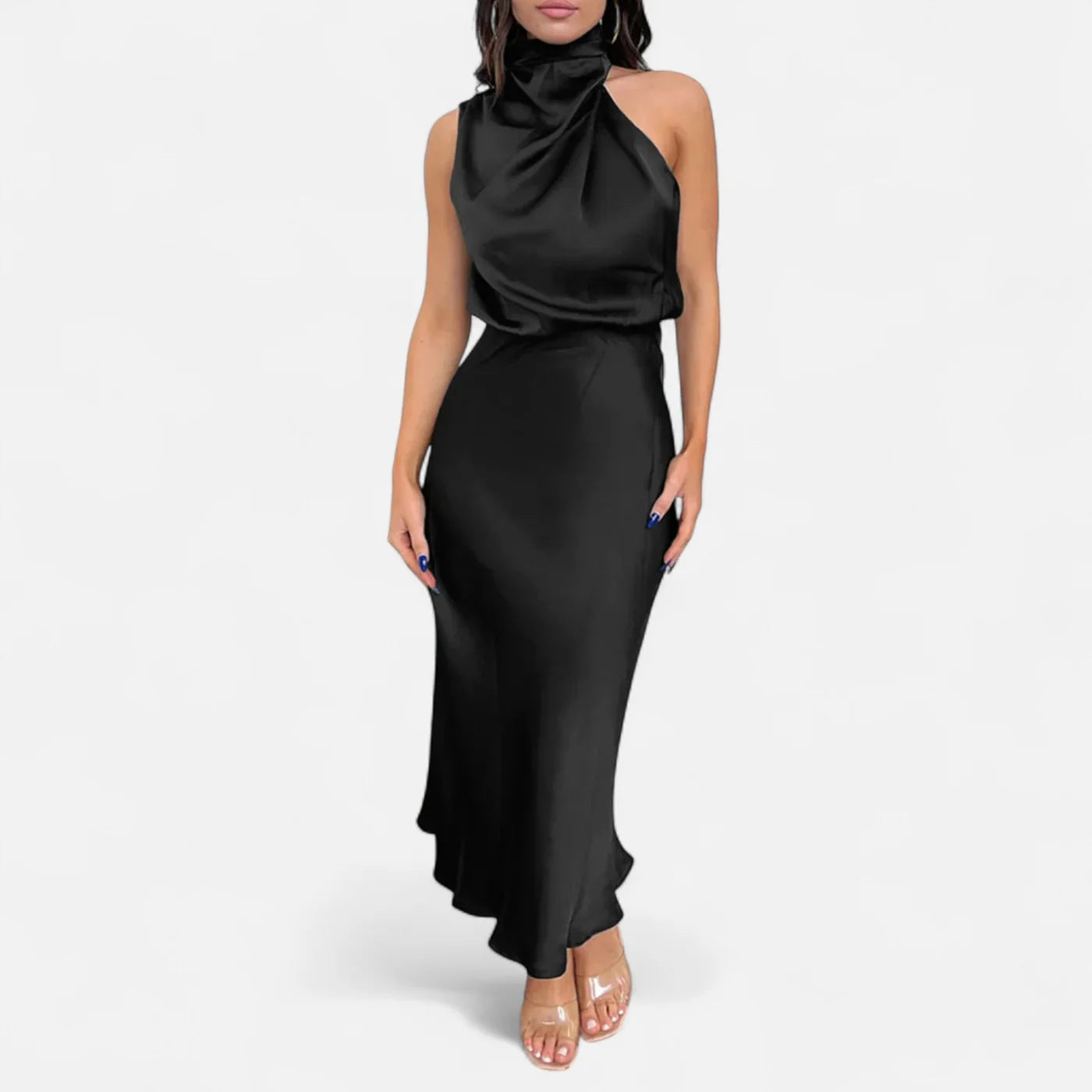 Robe longue en satin femme – elégance fluide et intemporelle