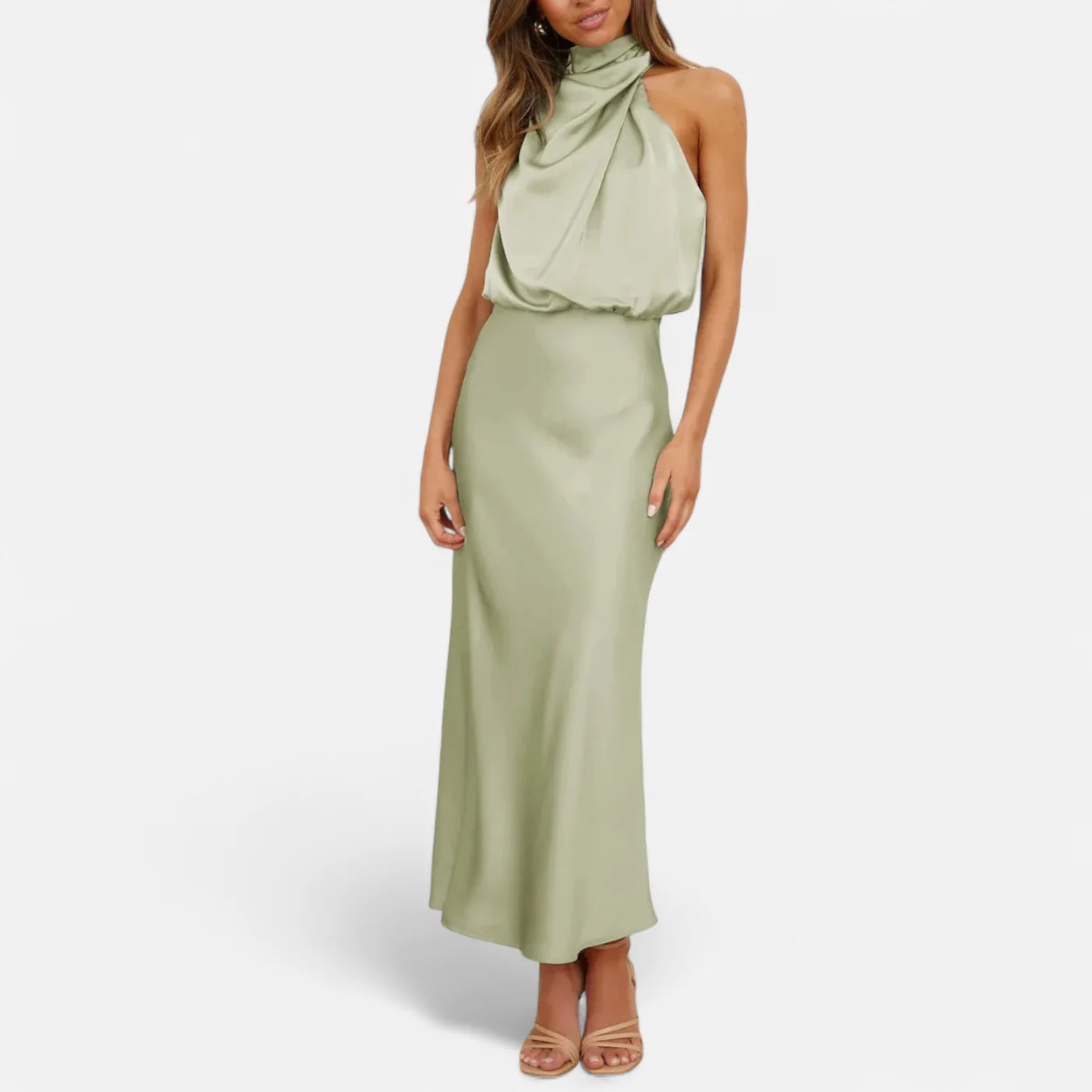 Robe longue en satin femme – elégance fluide et intemporelle