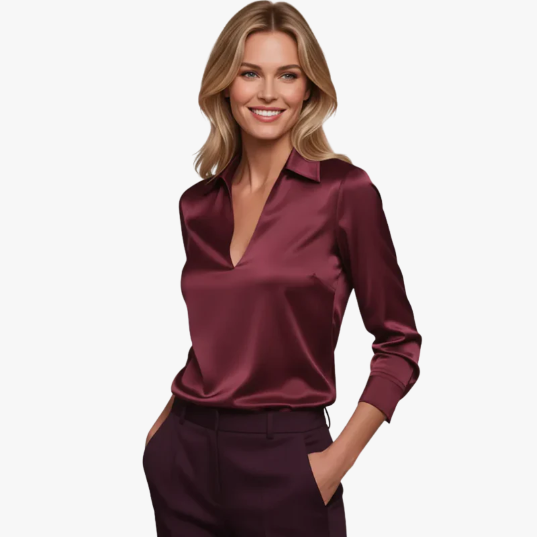 Blouse élégante en satin pour femme