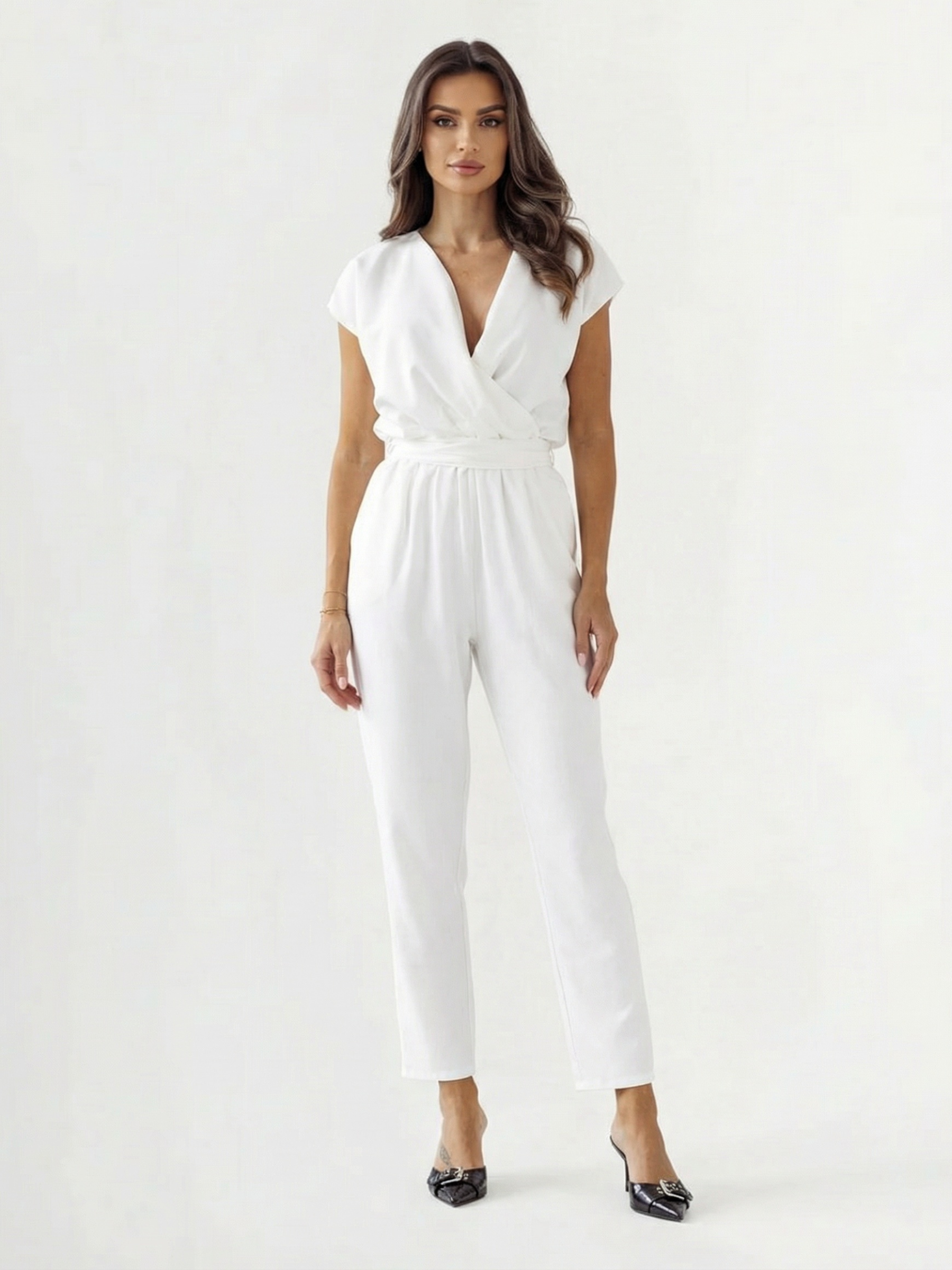Combinaison Femme Élégante Chic – Pantalon Fluide Taille Marquée