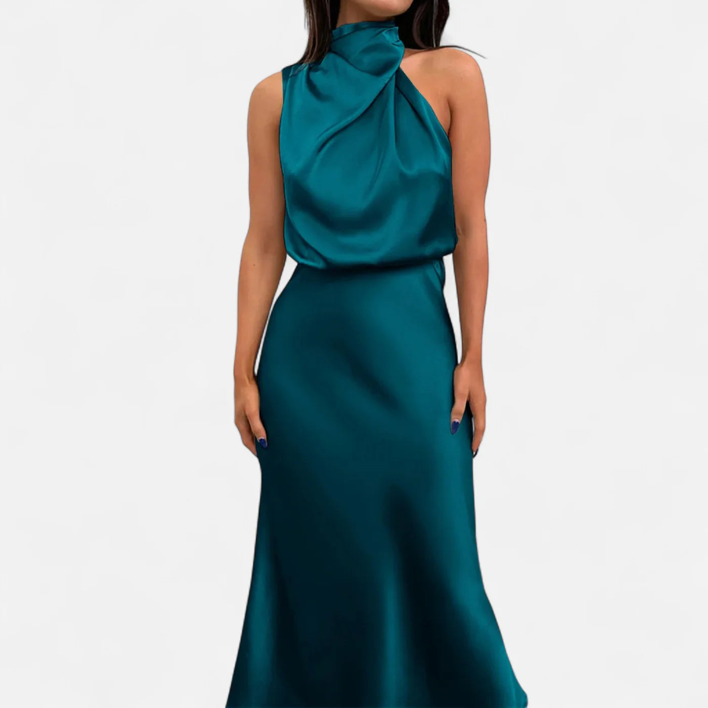 Robe longue en satin femme – elégance fluide et intemporelle