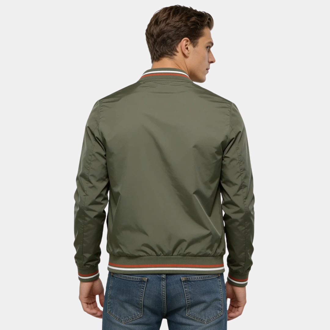 Veste bomber confortable à fermeture zippée pour homme
