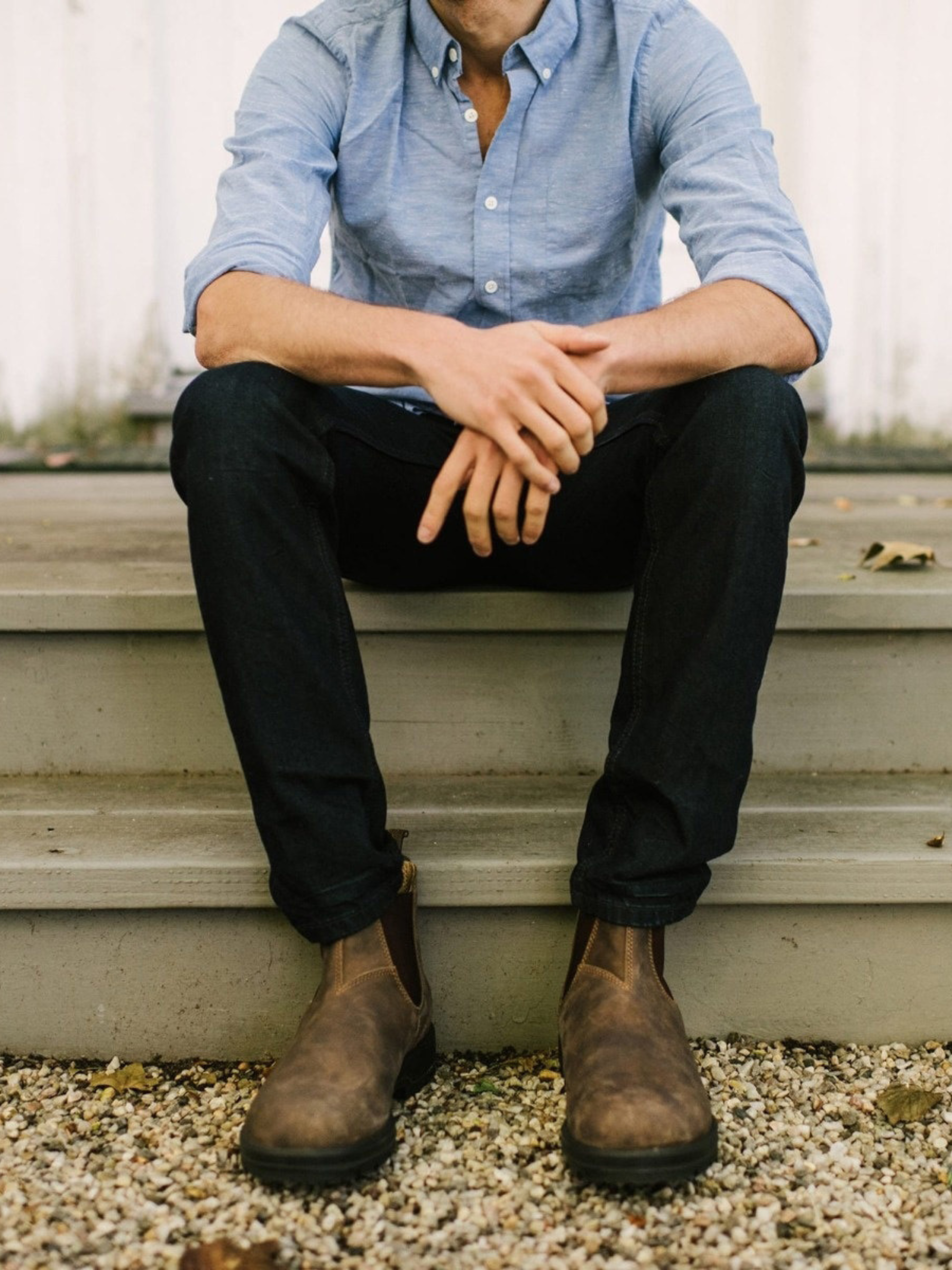 Bottes chelsea classiques en cuir pour homme