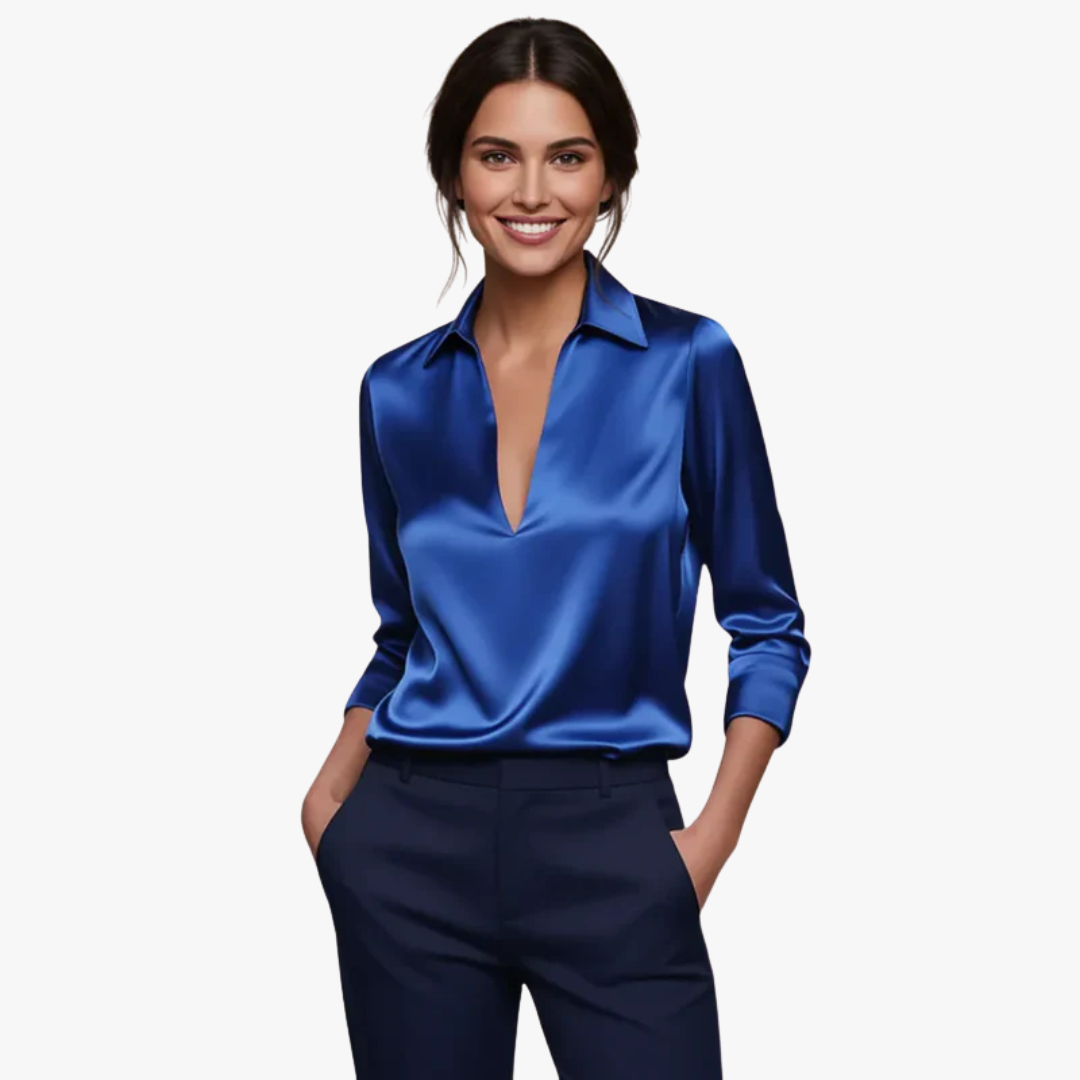 Blouse élégante en satin pour femme