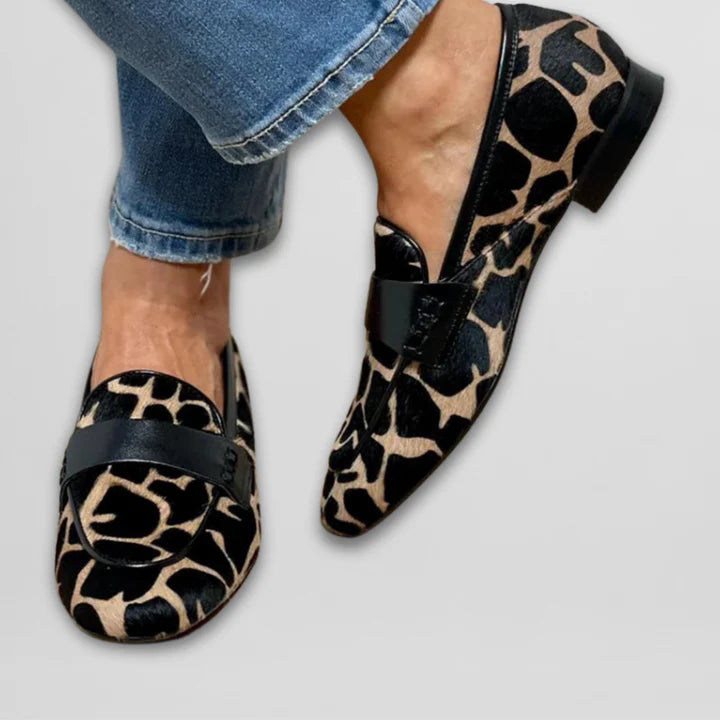 Mocassins chic à imprimé animalier pour femme