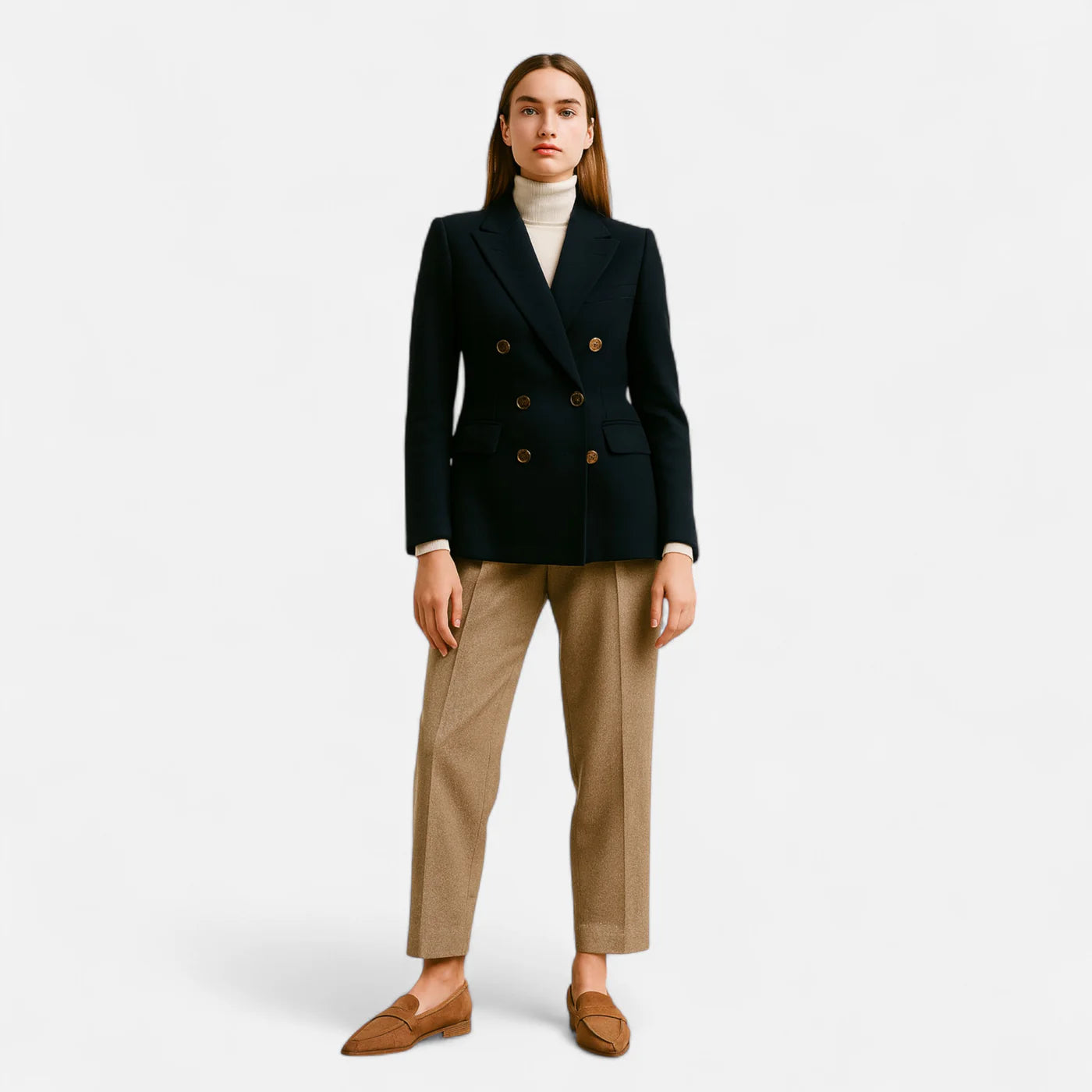 Mocassins classiques à bout pointu pour femme