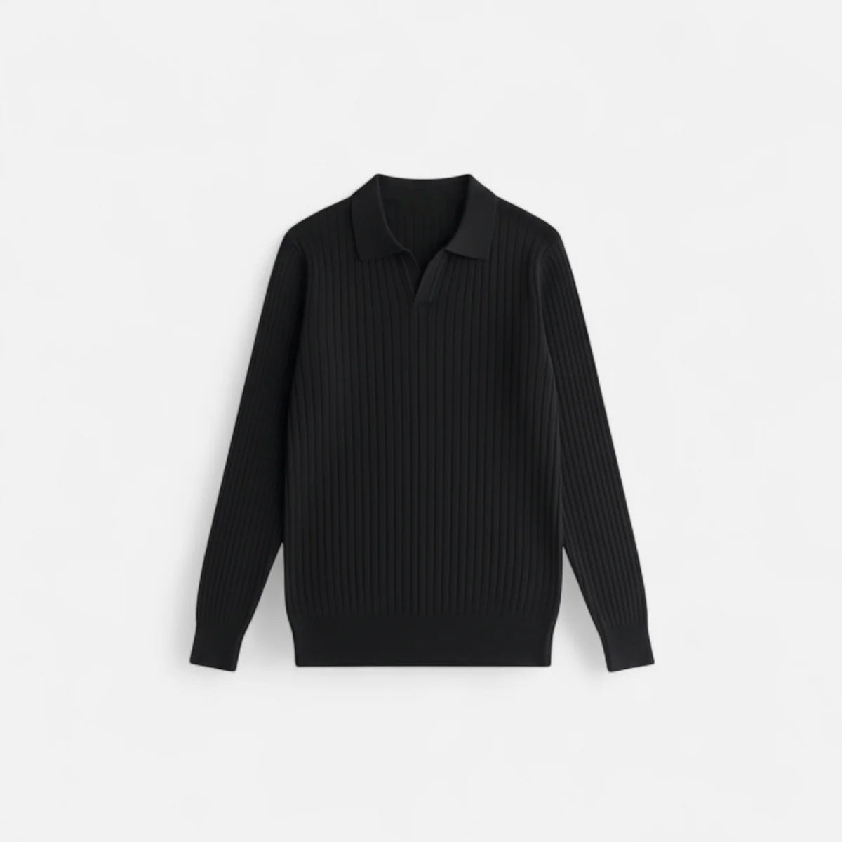 Polo homme à côtes – coupe ajustée