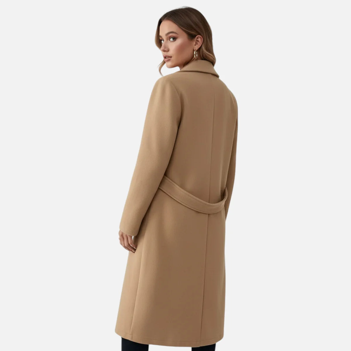 Manteau Long Ceinturé pour Femme