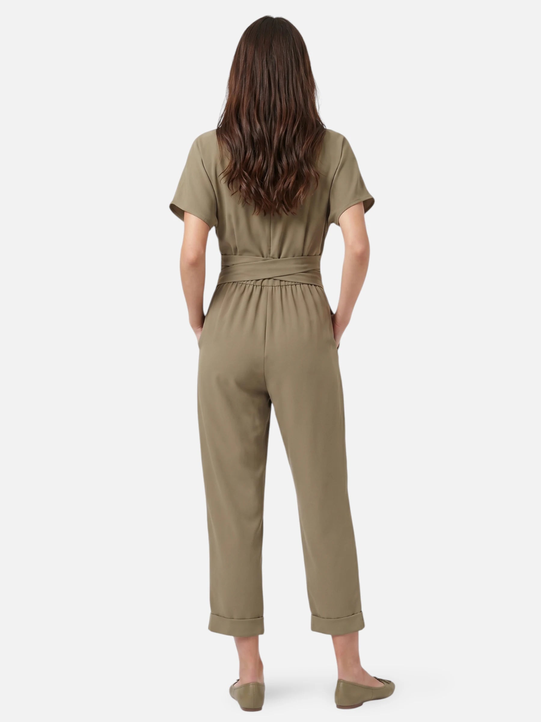 Elegant jumpsuit for women with crossed waist