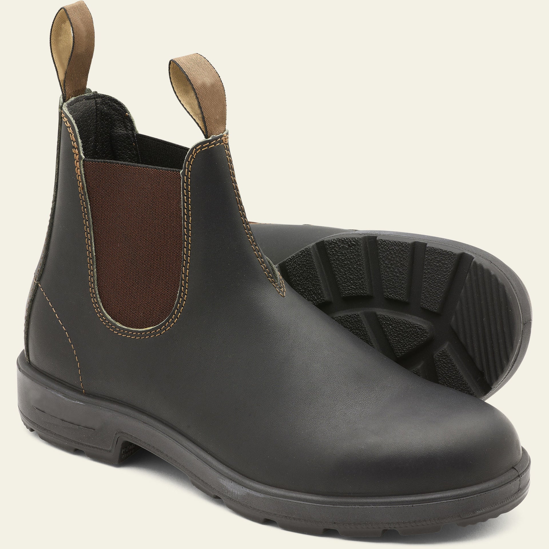 Bottes chelsea classiques en cuir pour homme