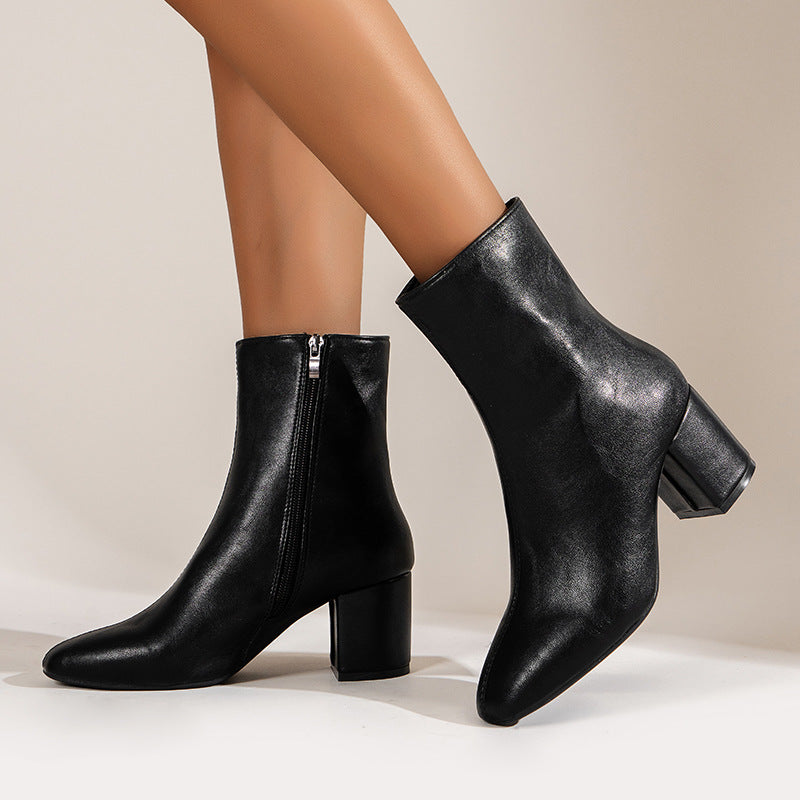 Bottines mi-hauteur chic et confortables pour femme