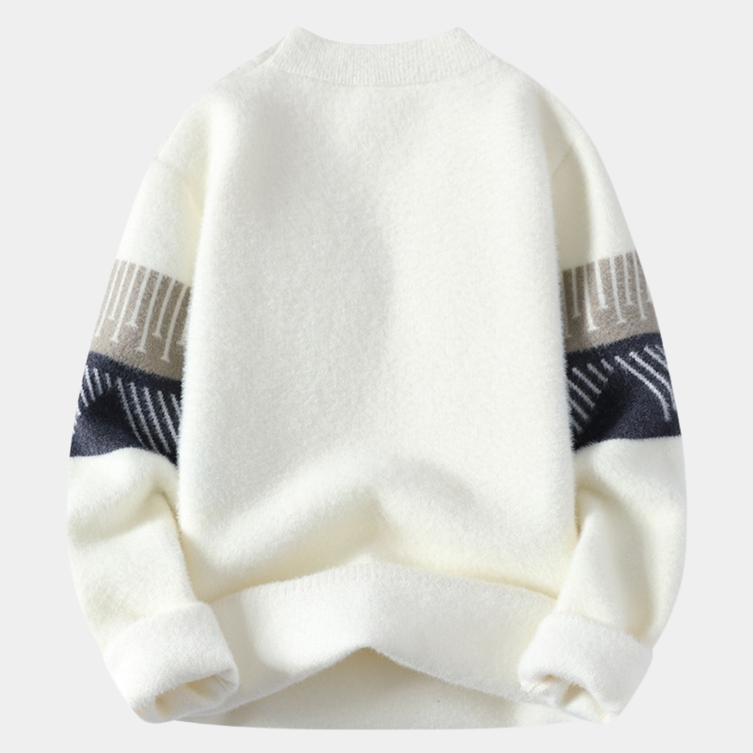 Pull homme à motifs géométriques