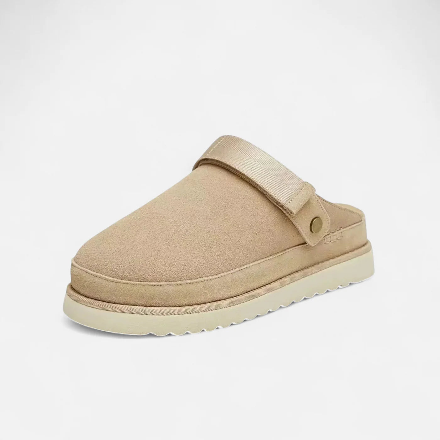 Chaussons pour femme en cuir à bout fermé