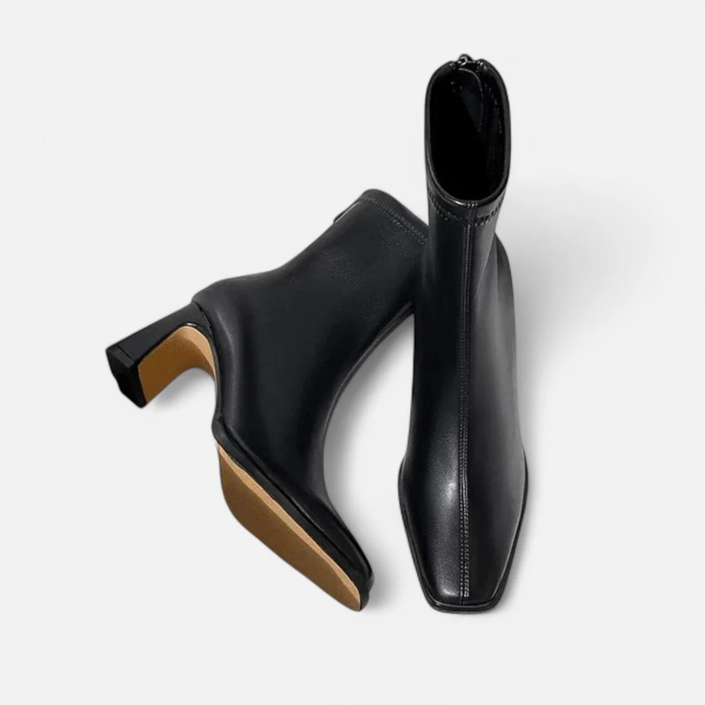 Bottines vintage à bout carré pour femme