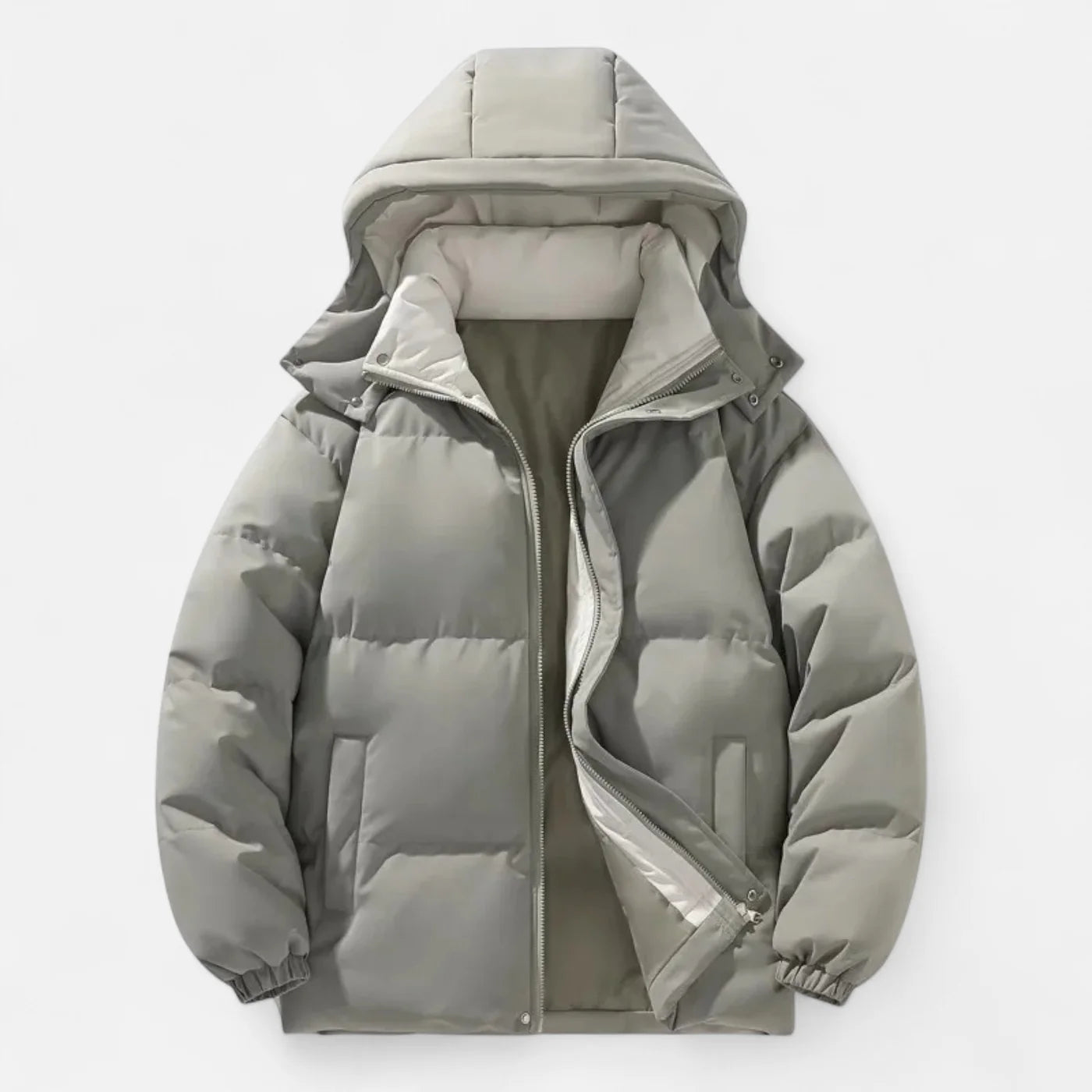 Veste matelassée pour homme à capuche amovible