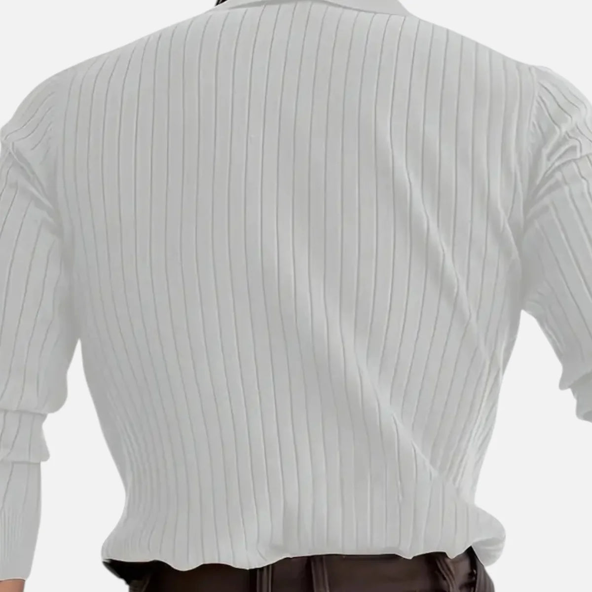 Polo homme à côtes – coupe ajustée