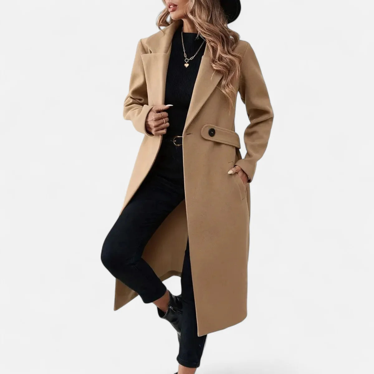 Manteau Long Ceinturé pour Femme