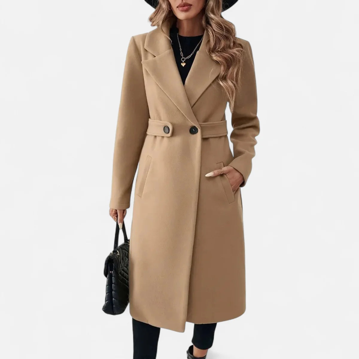 Manteau Long Ceinturé pour Femme