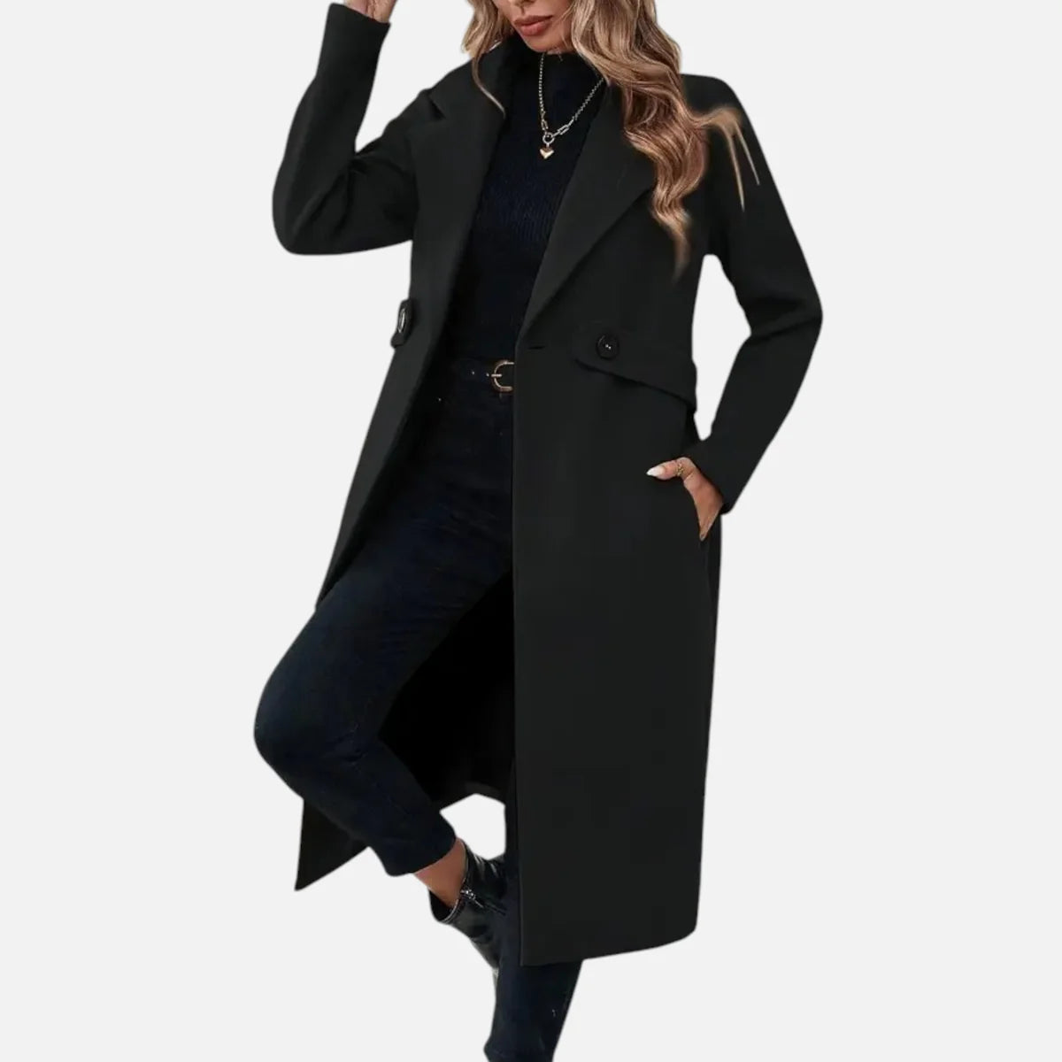 Manteau Long Ceinturé pour Femme