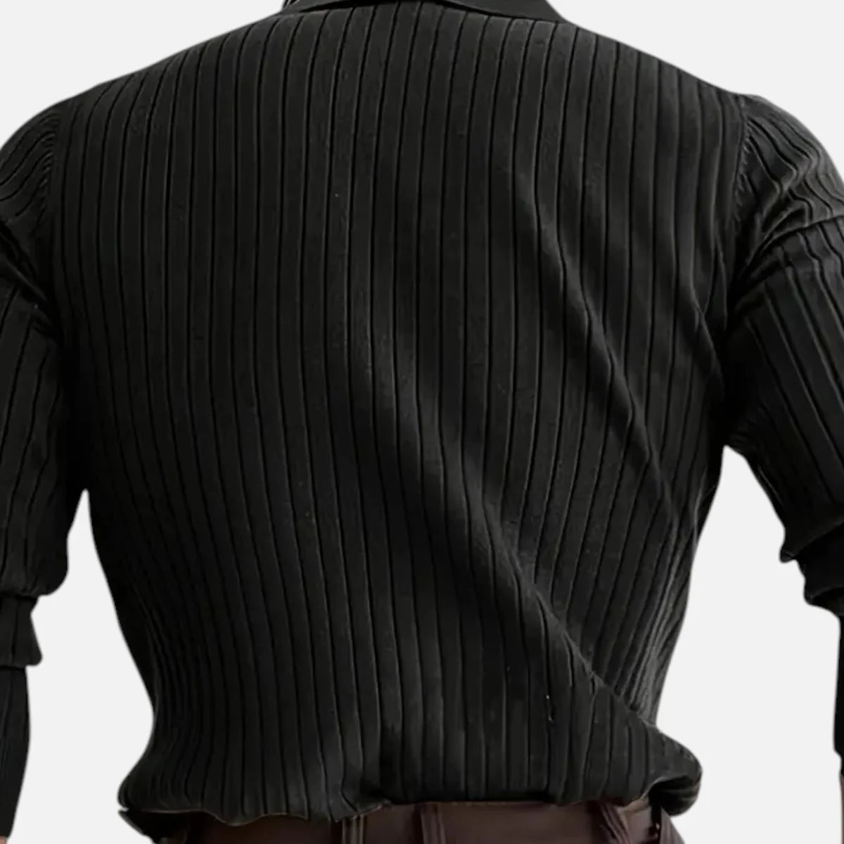 Polo homme à côtes – coupe ajustée