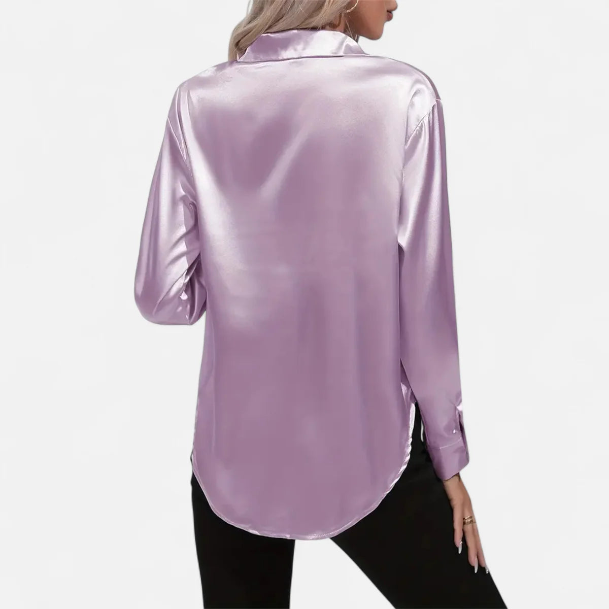 Blouse satinée pour femme – Style élégant