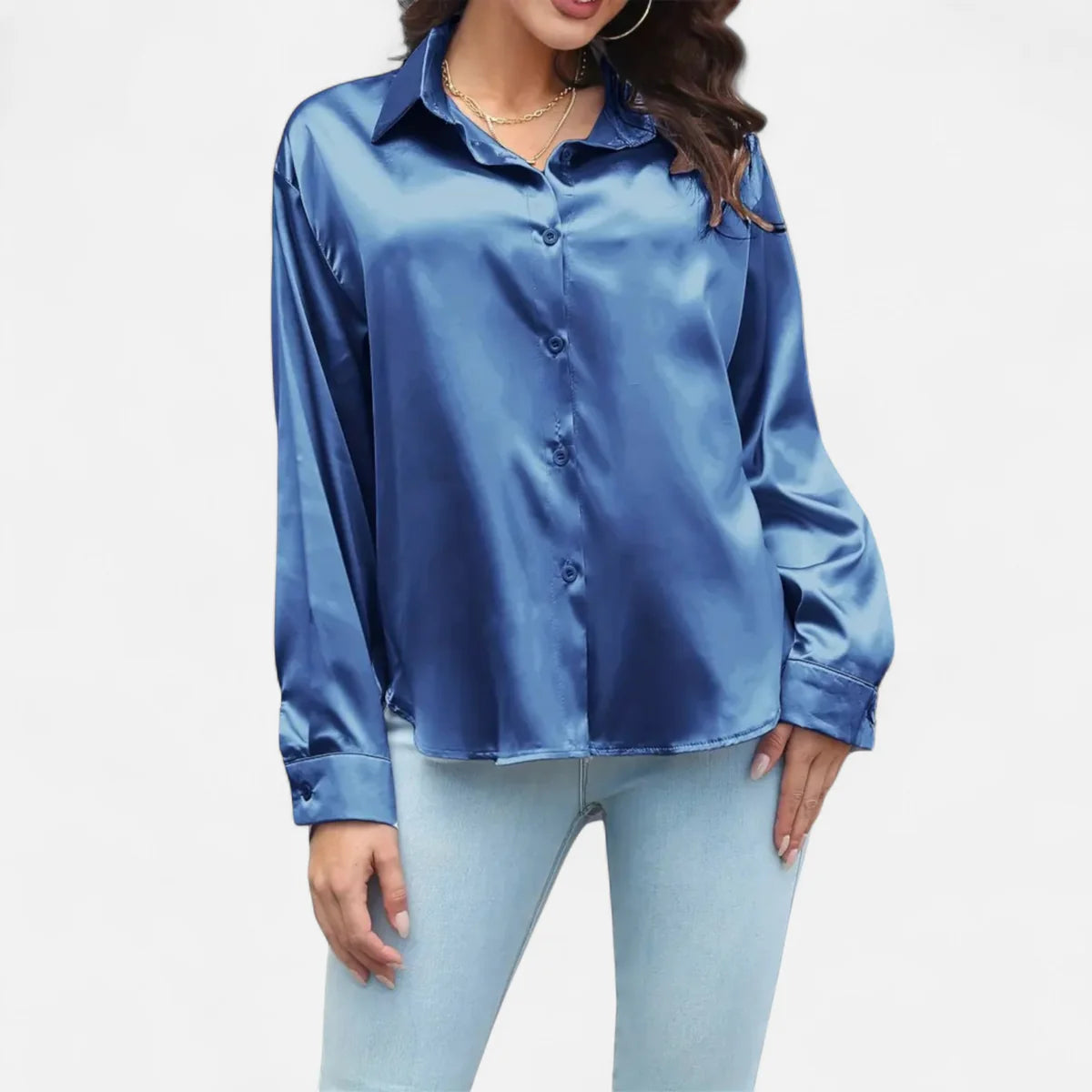 Blouse satinée pour femme – Style élégant