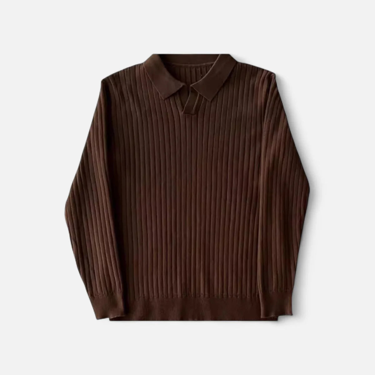 Polo homme à côtes – coupe ajustée
