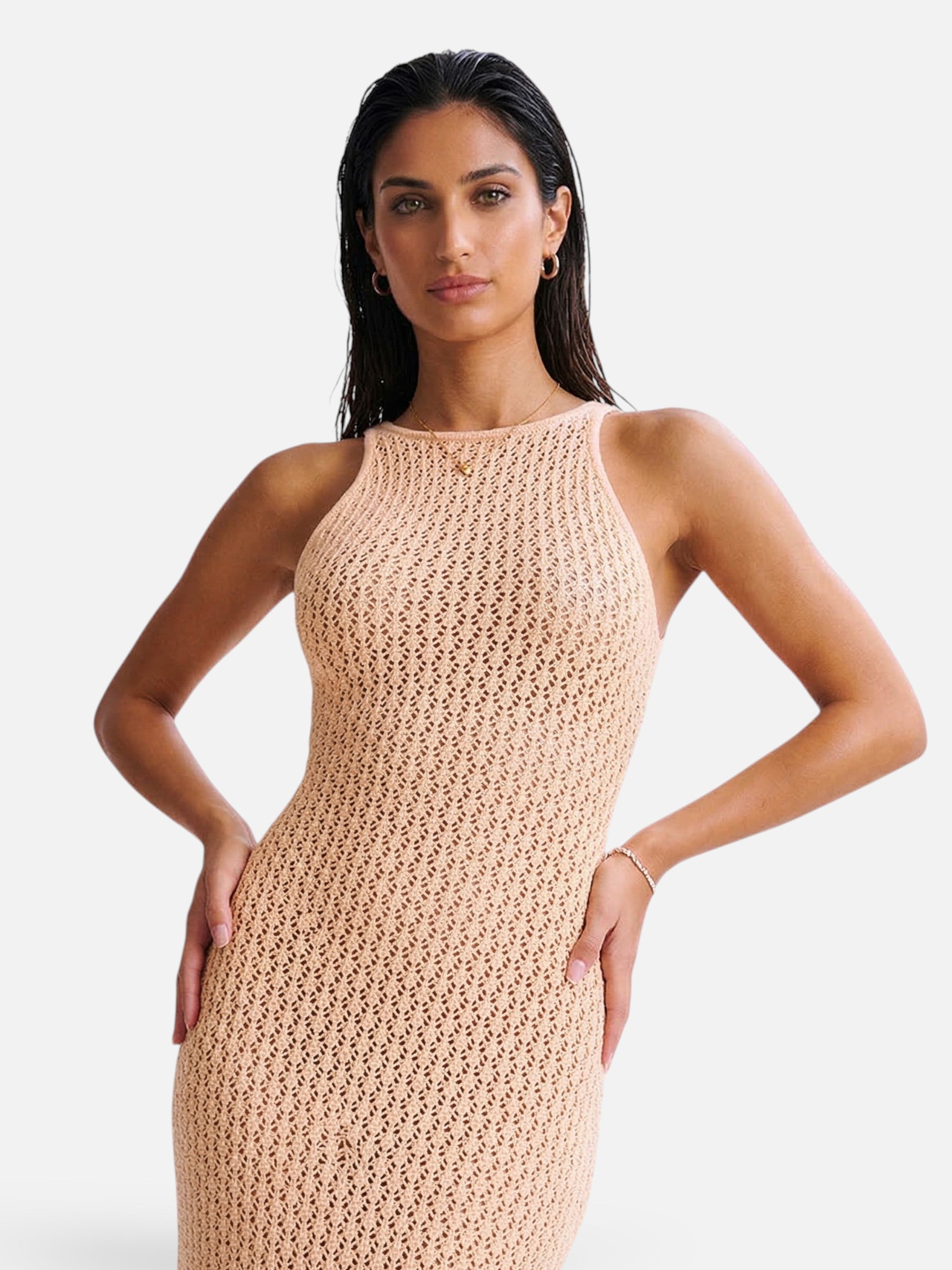 Robe de plage en crochet pour femme – cover-up de maillot de bain