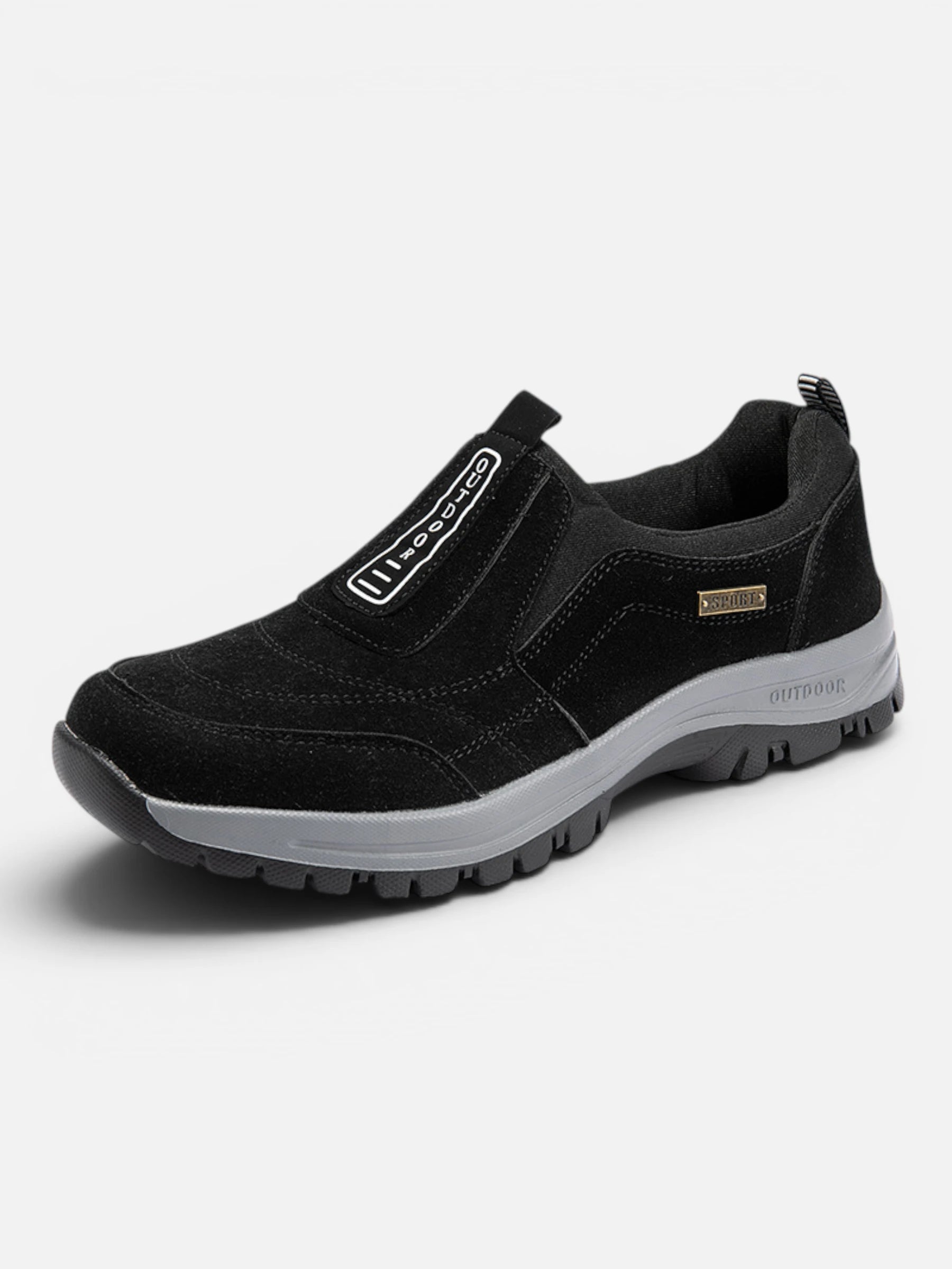 Men's outdoor slip-on shoe – lugged sole and reinforced support