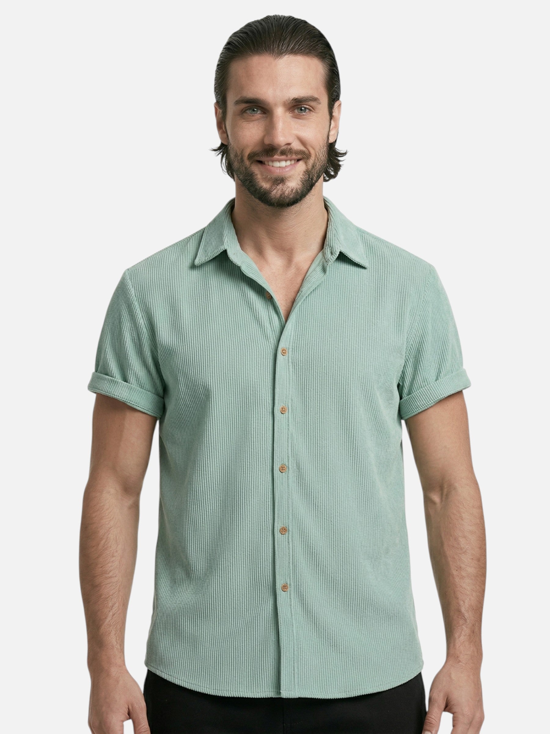 Men's summer textured short-sleeve shirt – modern and breathable cut