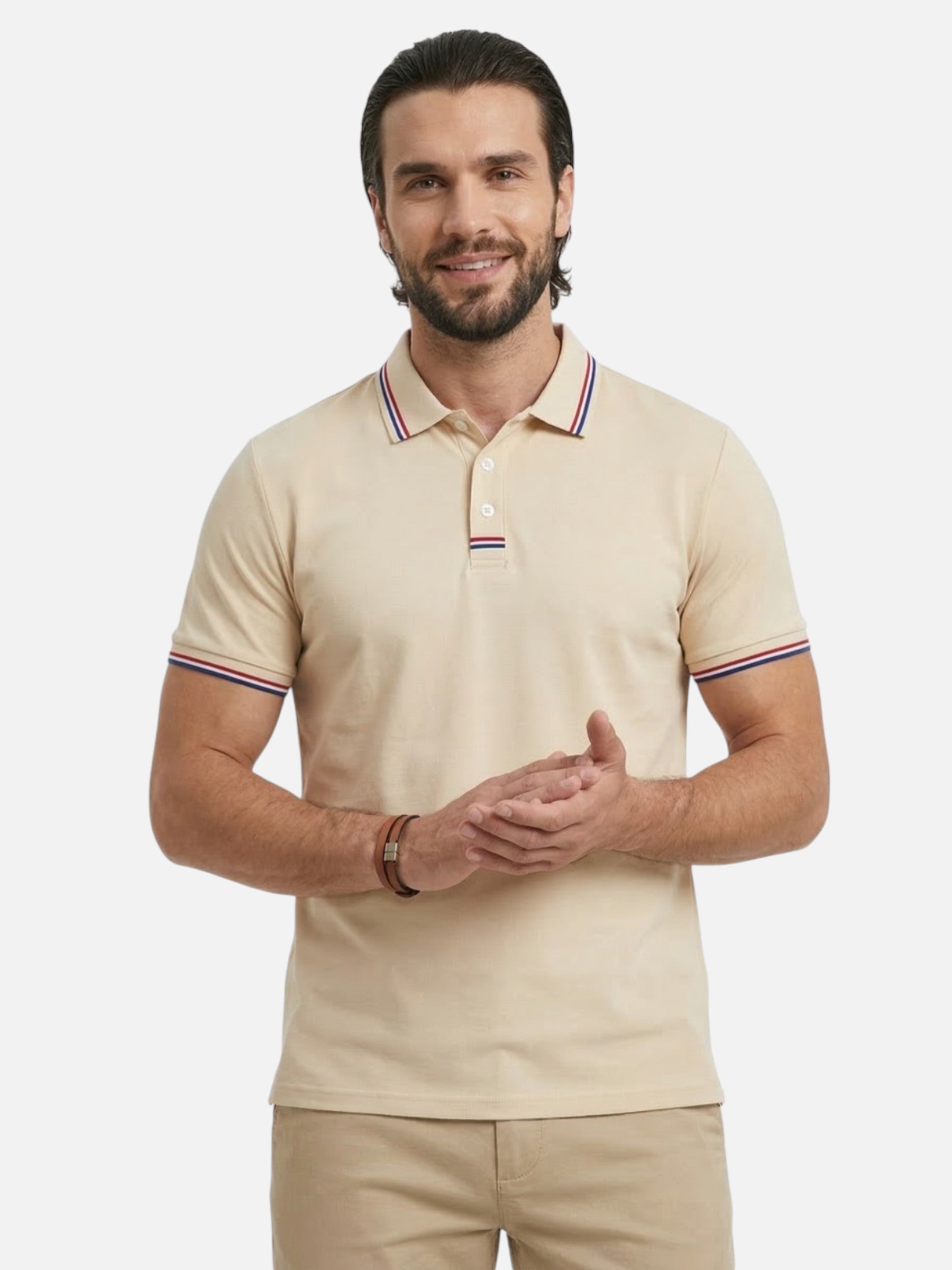 Men's short-sleeve elegant and comfortable polo