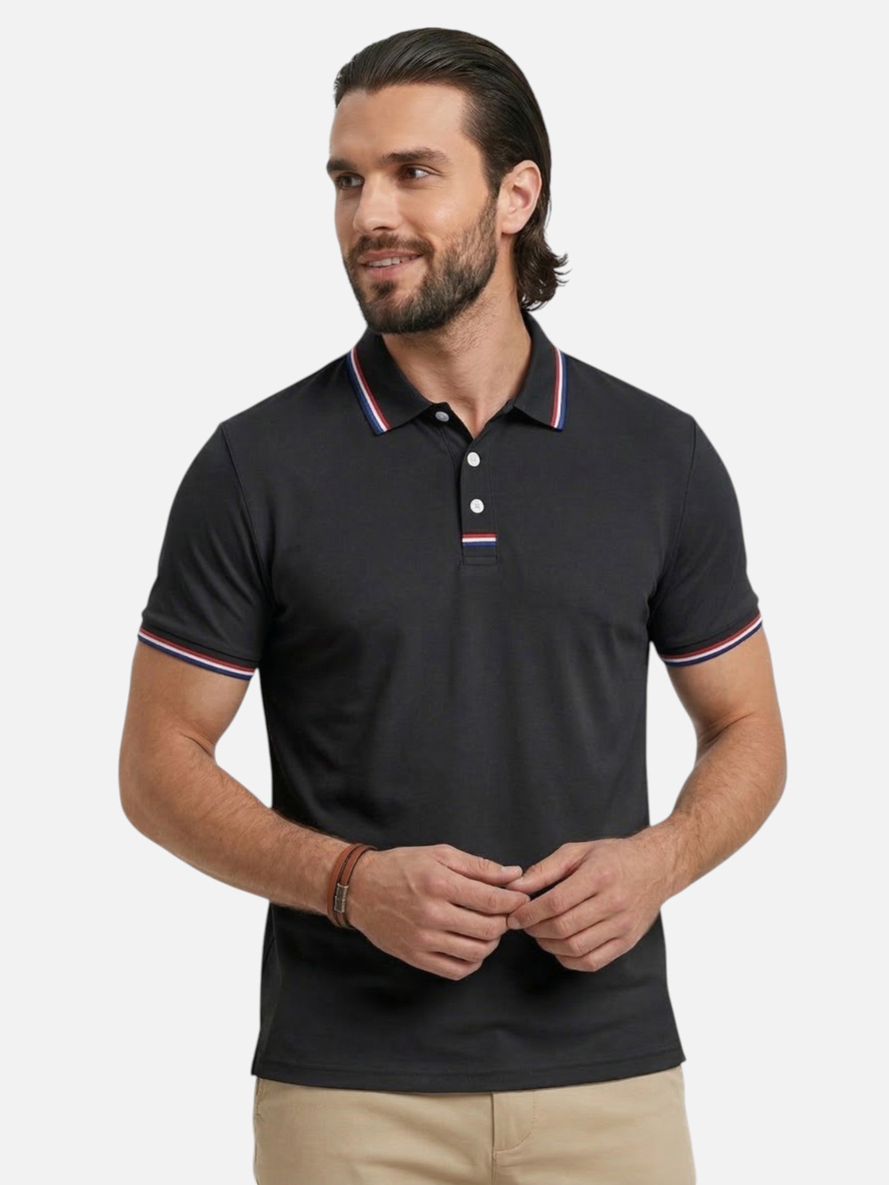 Men's short-sleeve elegant and comfortable polo