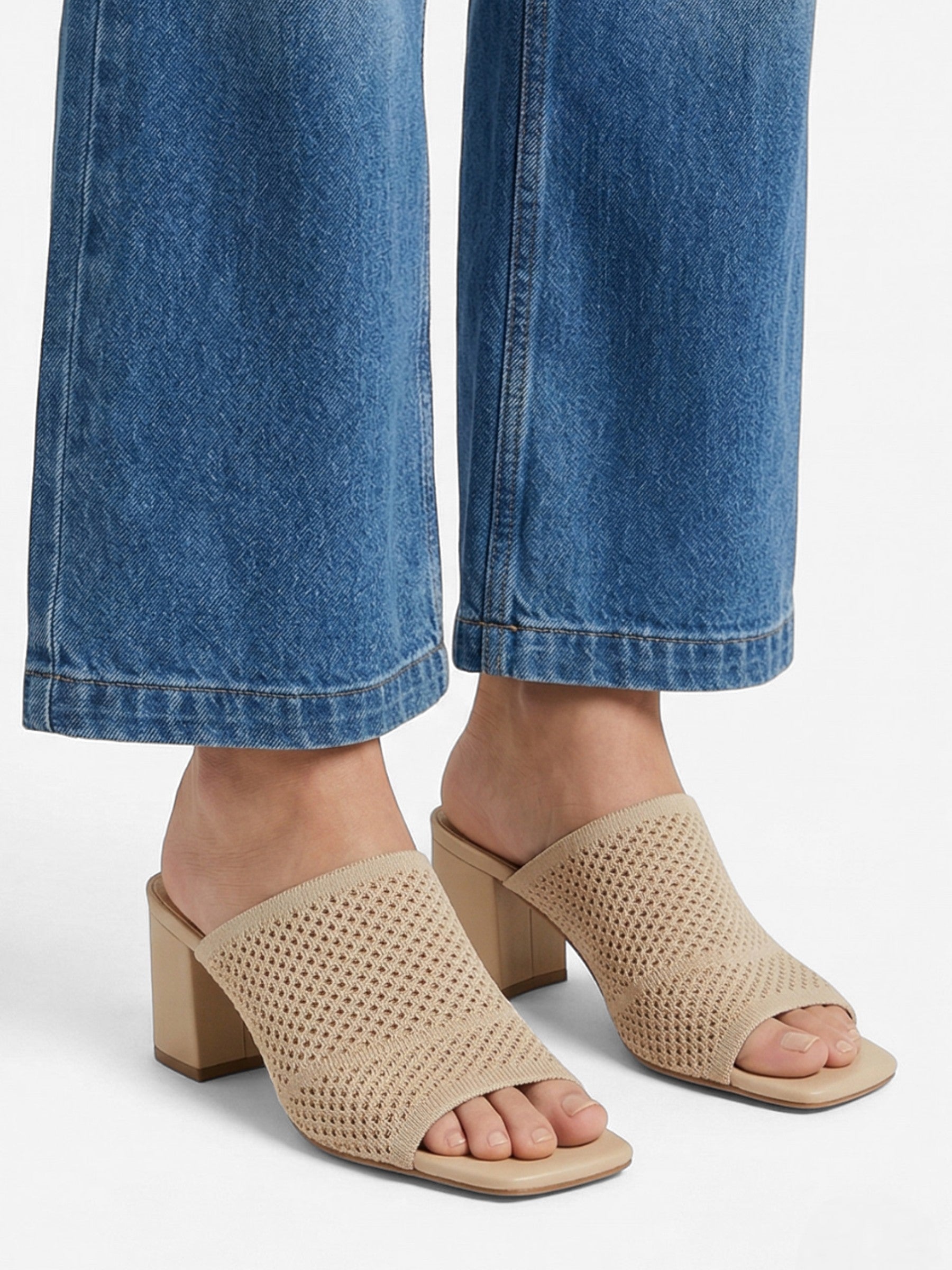 Refined block heel sandals with open design for women