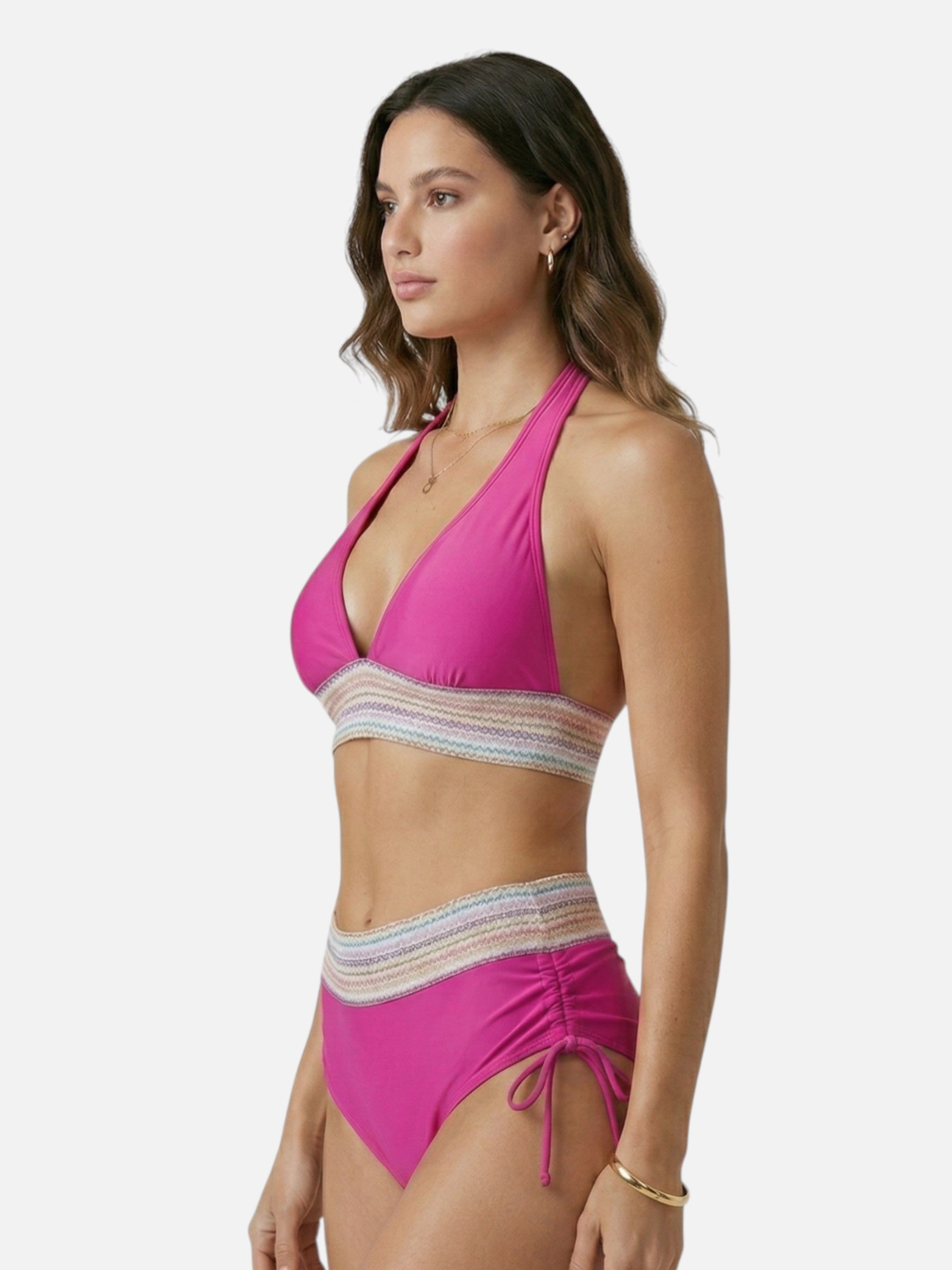 High-waisted two-piece bikini for women