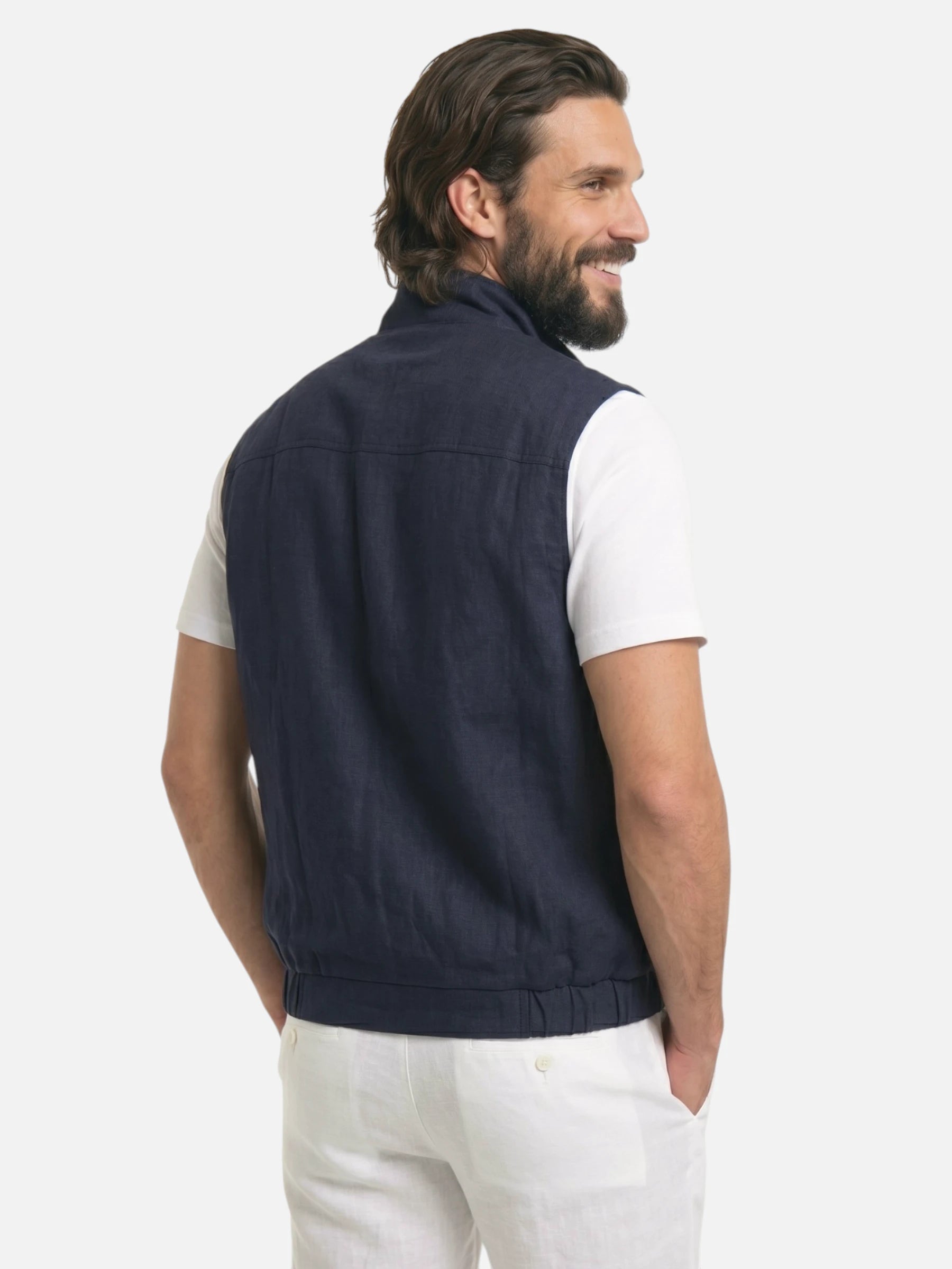 Gilet homme zippé col montant et poches latérales