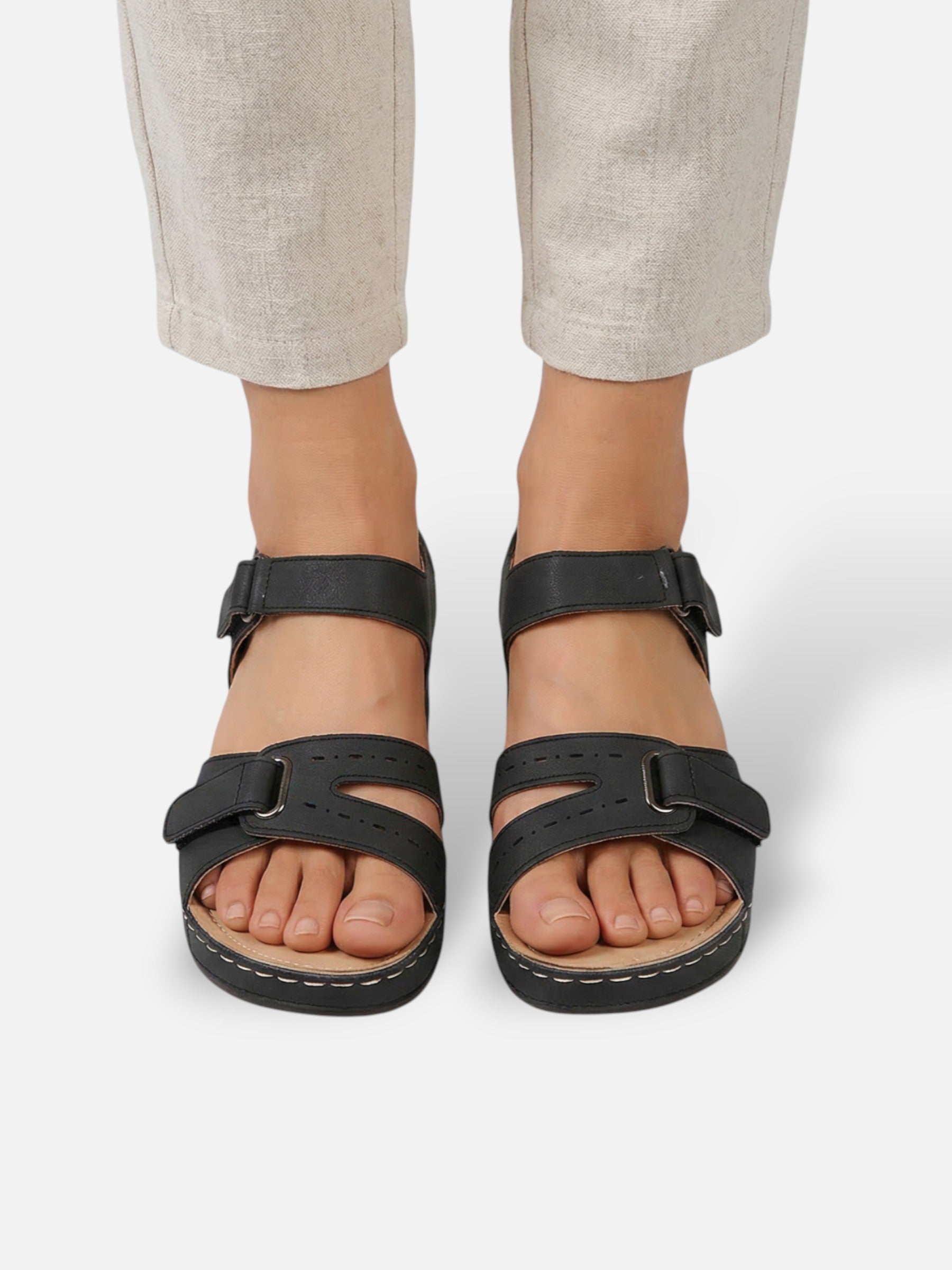 Women's comfortable adjustable wedge sandals for summer